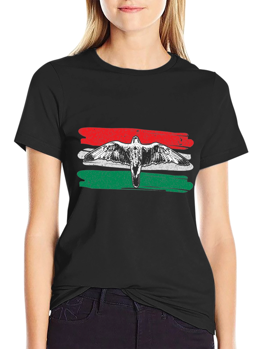 Hungarian Flag Bird Graphic T-Shirt
