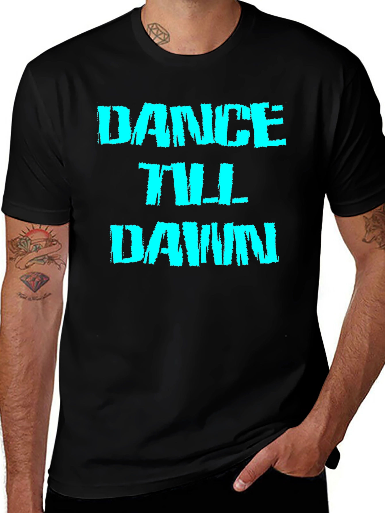 Dance Till Dawn Black Graphic Tee
