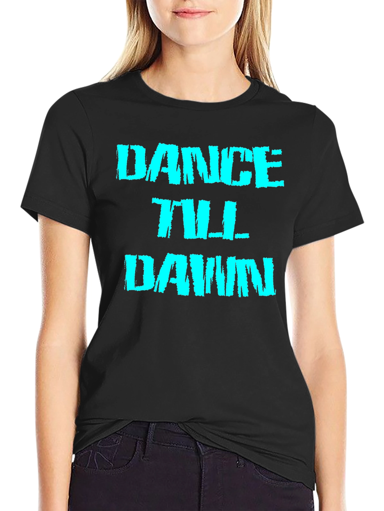 Dance Till Dawn Black Graphic Tee