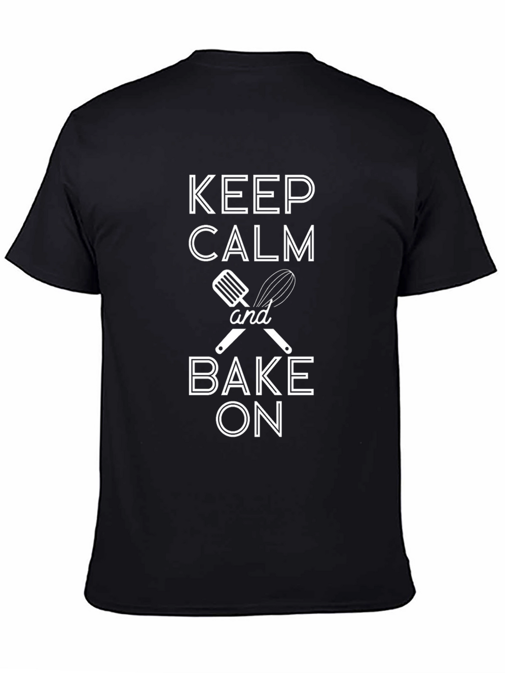 Keep Calm and Bake On Black T-Shirt