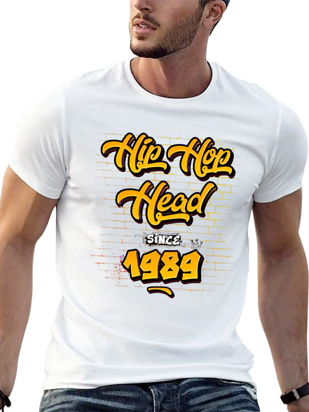Hip Hop Head Since 1989 Black Graphic Tee