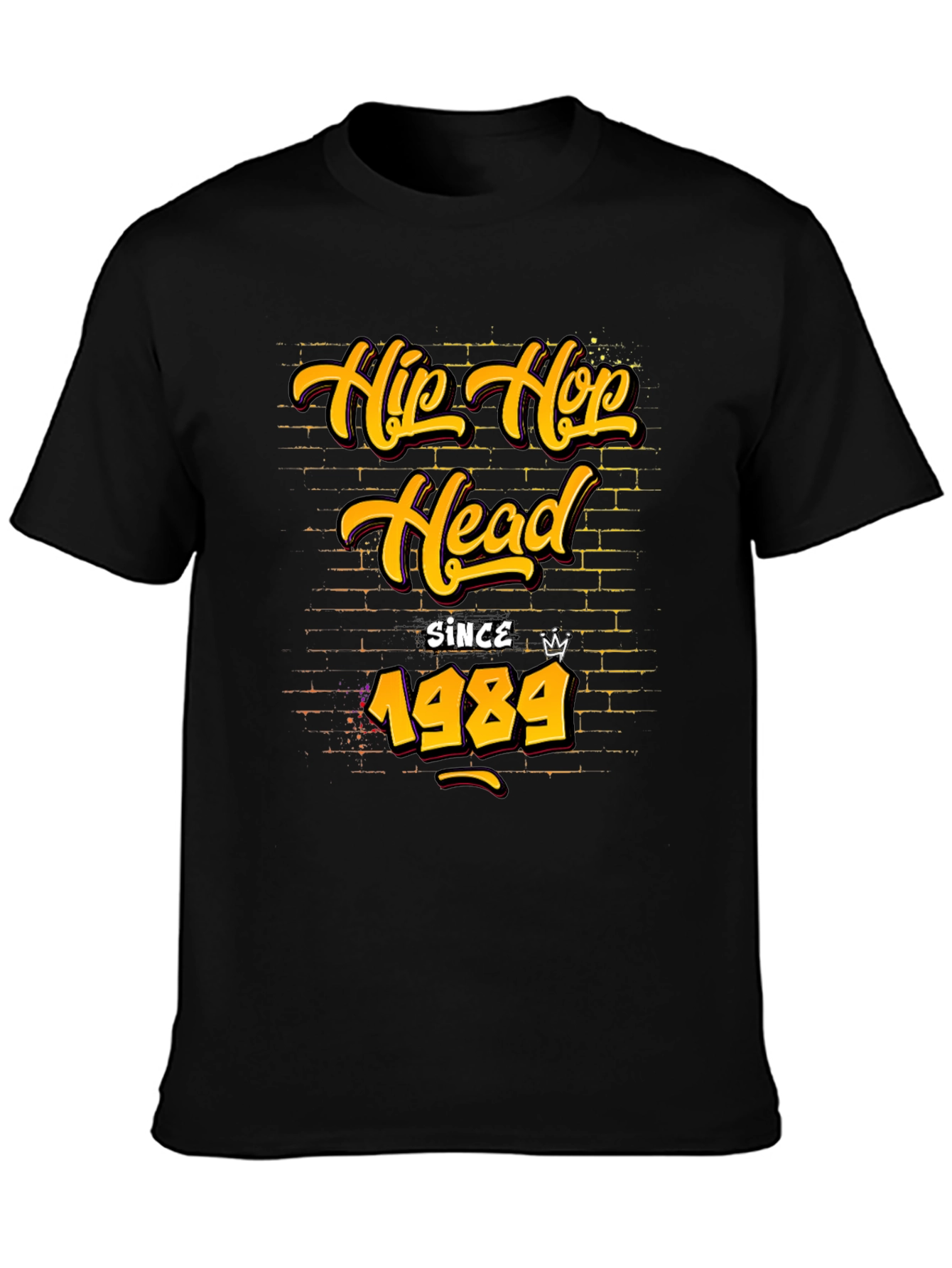 Hip Hop Head Since 1989 Black Graphic Tee