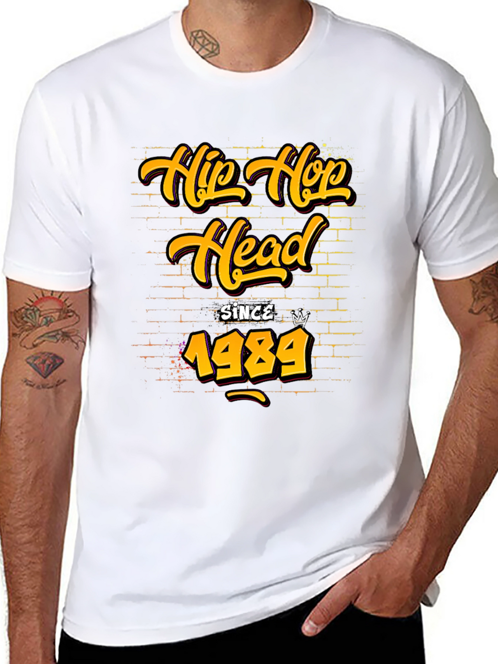 Hip Hop Head Since 1989 Black Graphic Tee