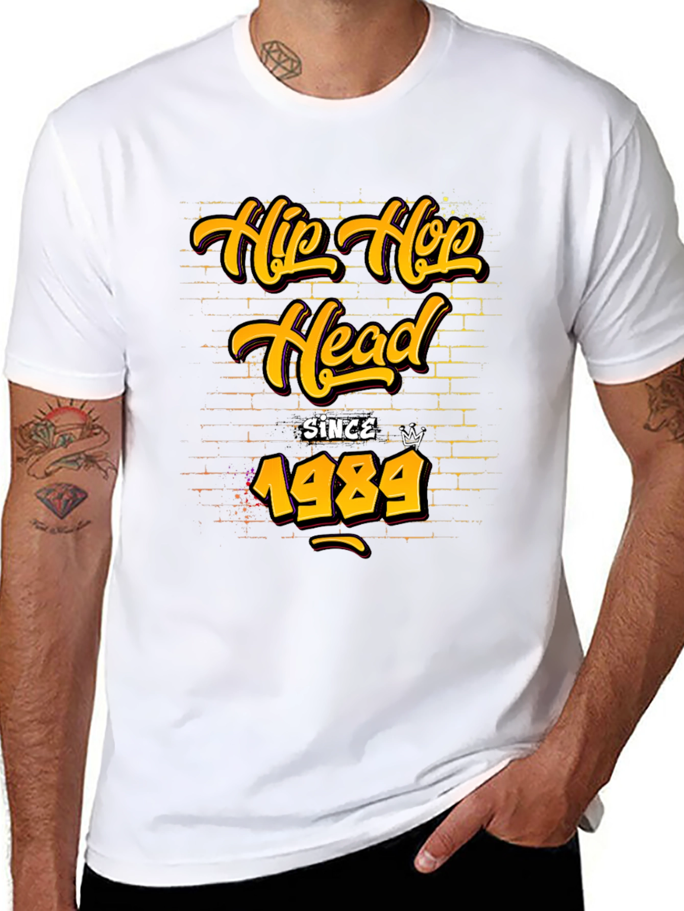 Hip Hop Head Since 1989 Black Graphic Tee