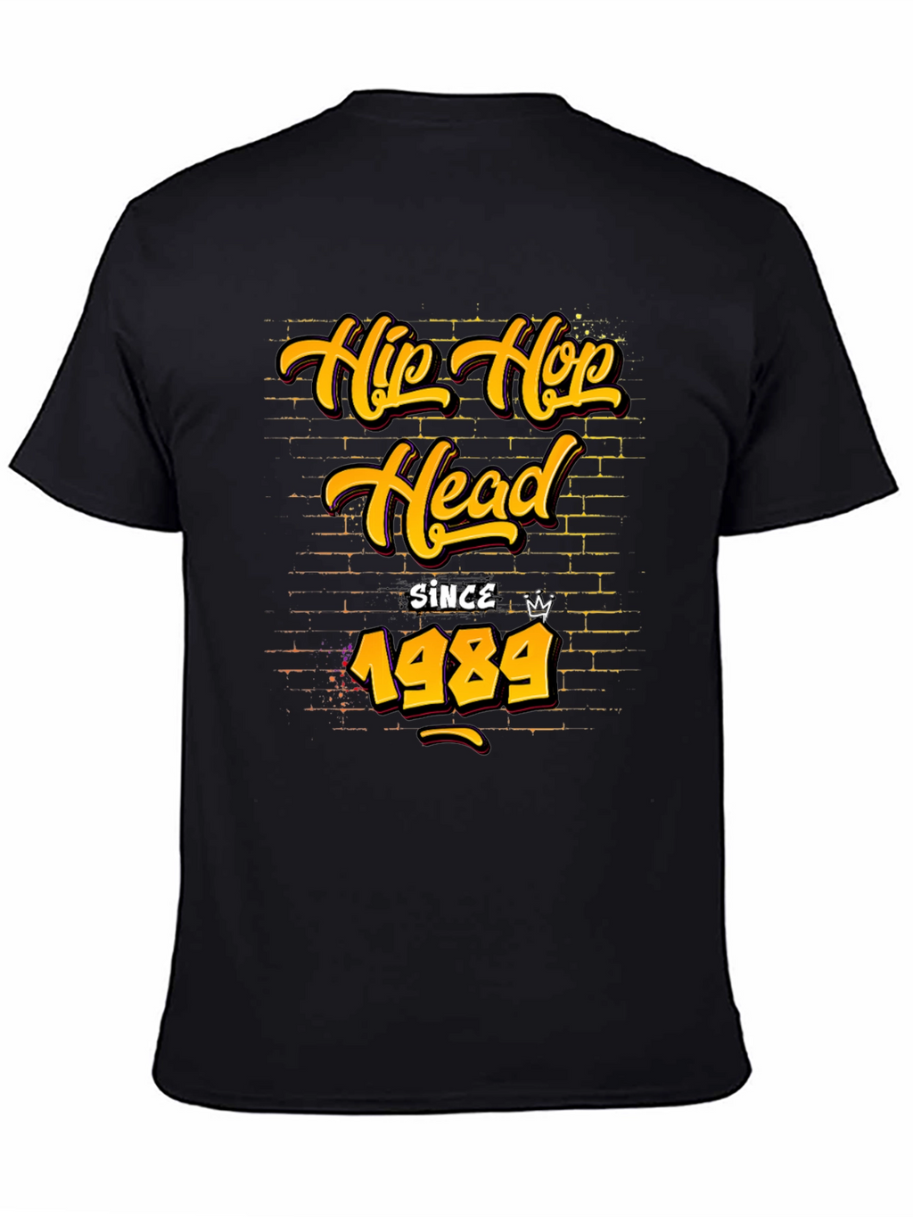Hip Hop Head Since 1989 Black Graphic Tee