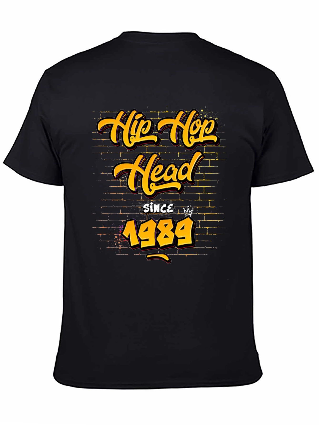 Hip Hop Head Since 1989 Black Graphic Tee