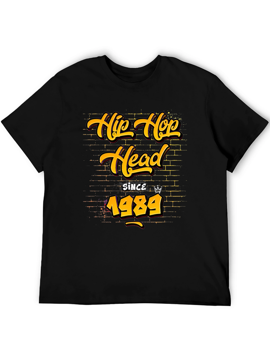 Hip Hop Head Since 1989 Black Graphic Tee