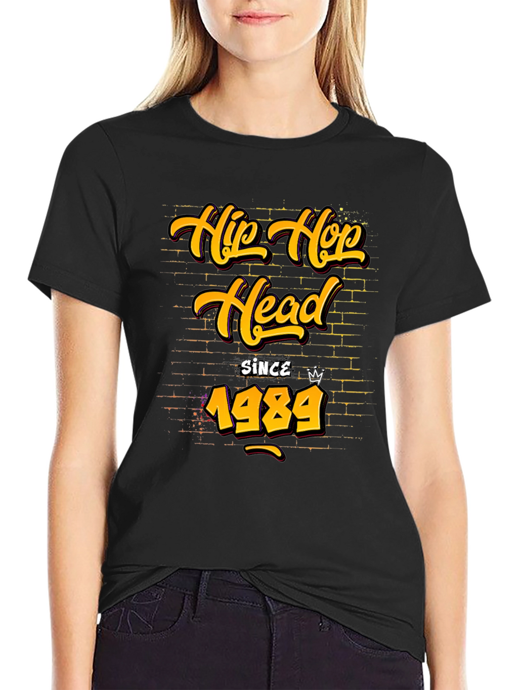 Hip Hop Head Since 1989 Black Graphic Tee