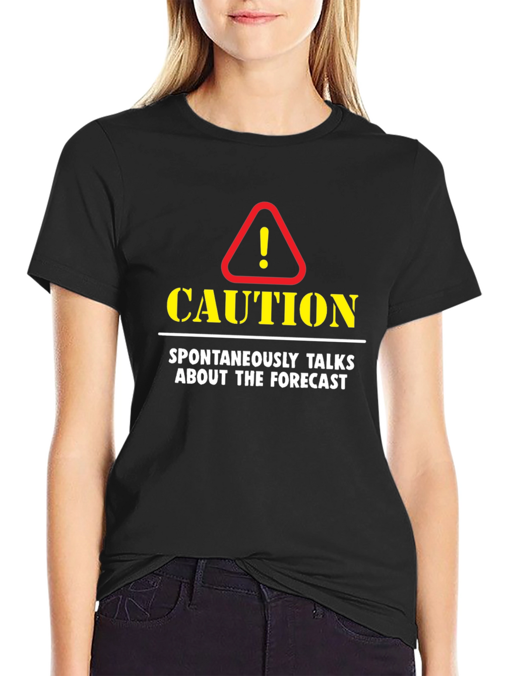 Caution: Spontaneously Talks About The Forecast T-Shirt