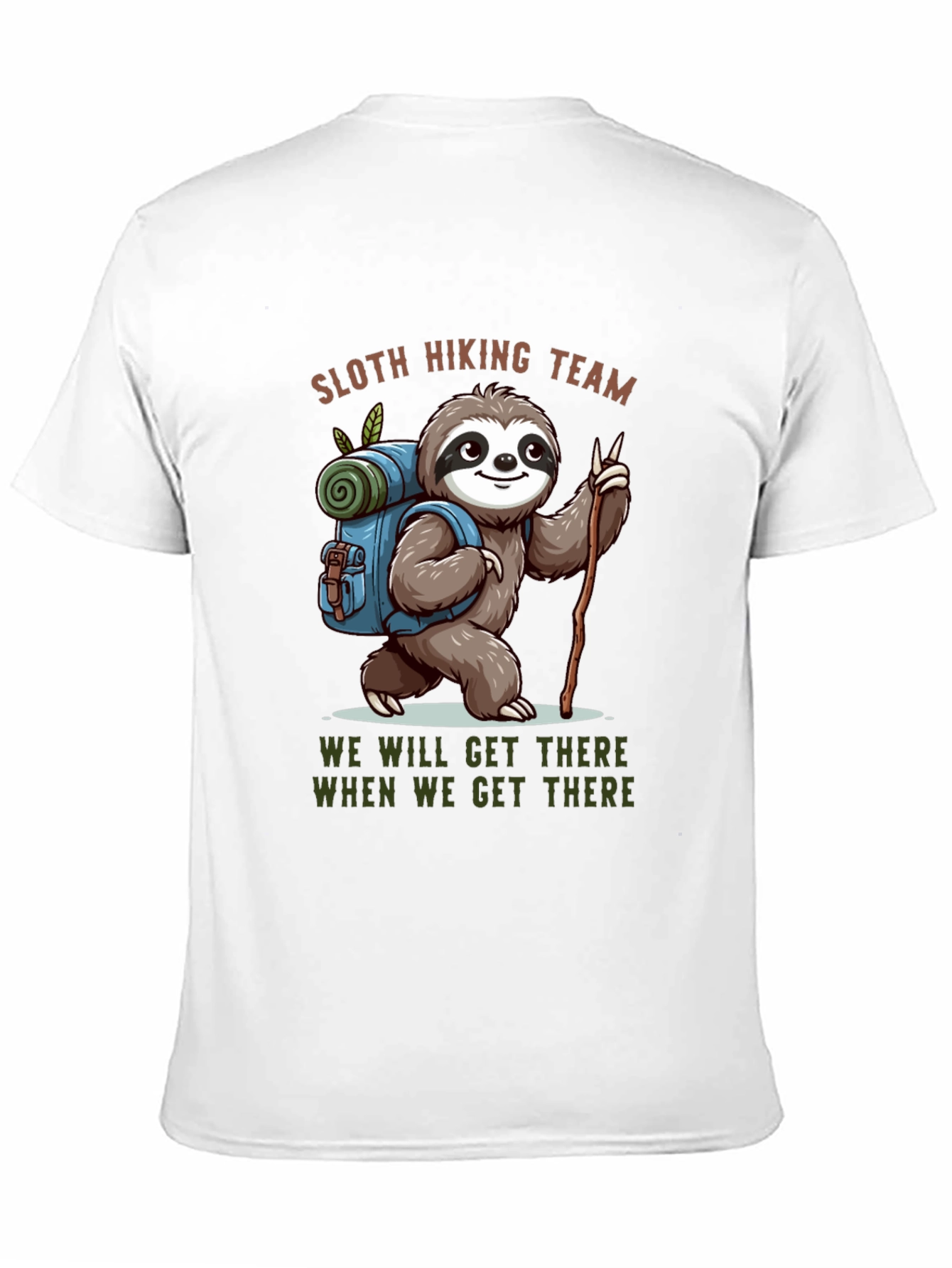 Sloth Hiking Team Black T-Shirt