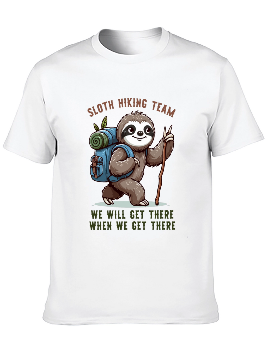 Sloth Hiking Team Black T-Shirt