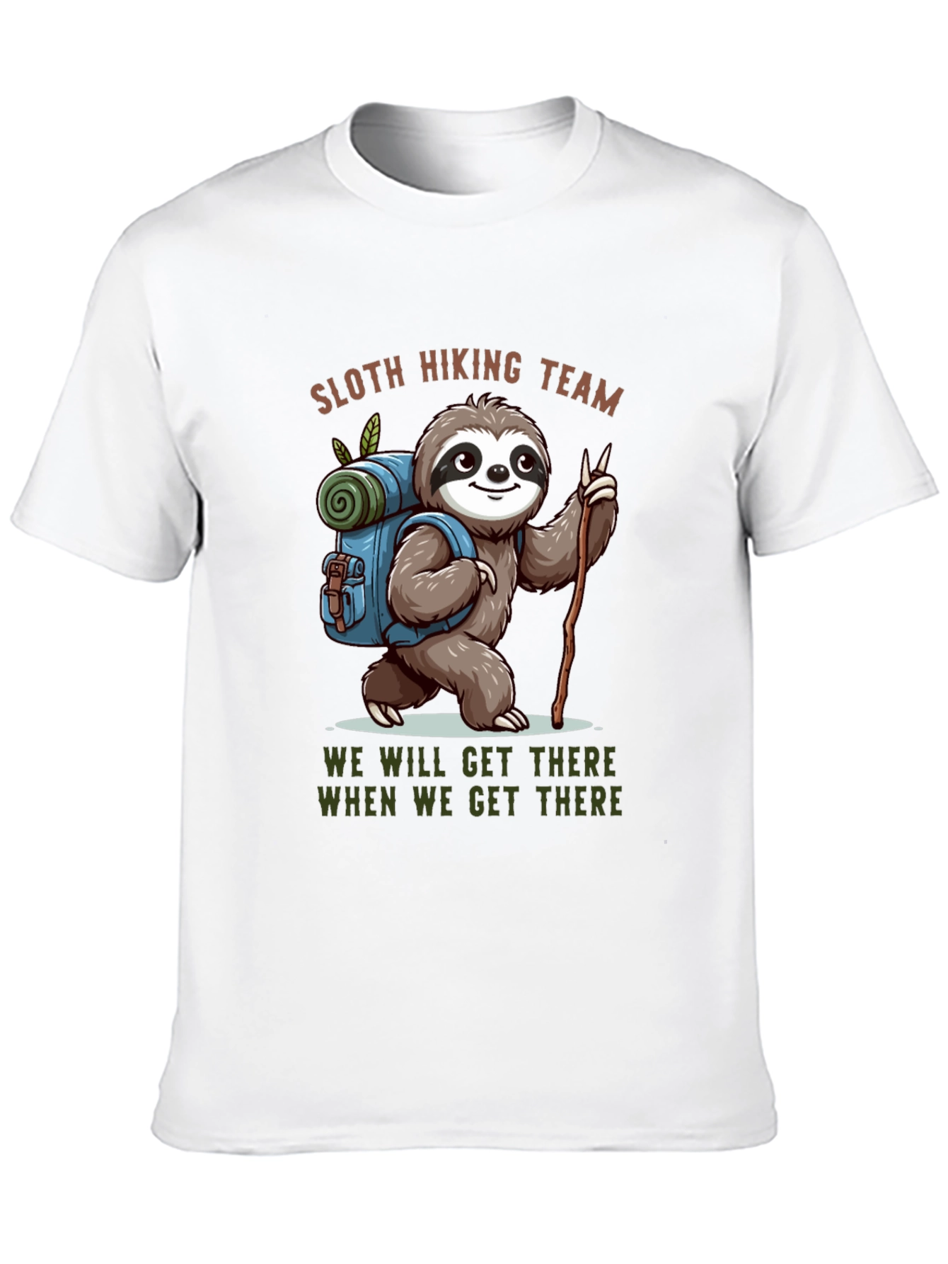 Sloth Hiking Team Black T-Shirt