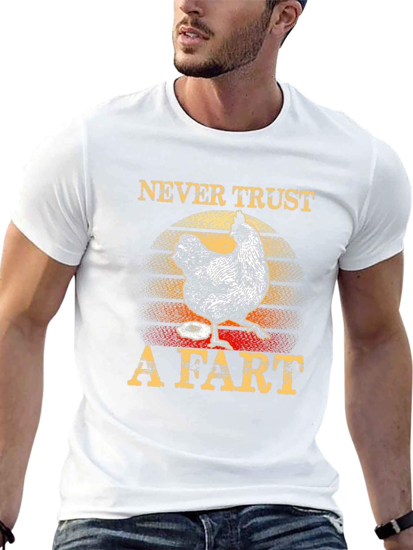 Funny Chicken Fart Graphic T-Shirt