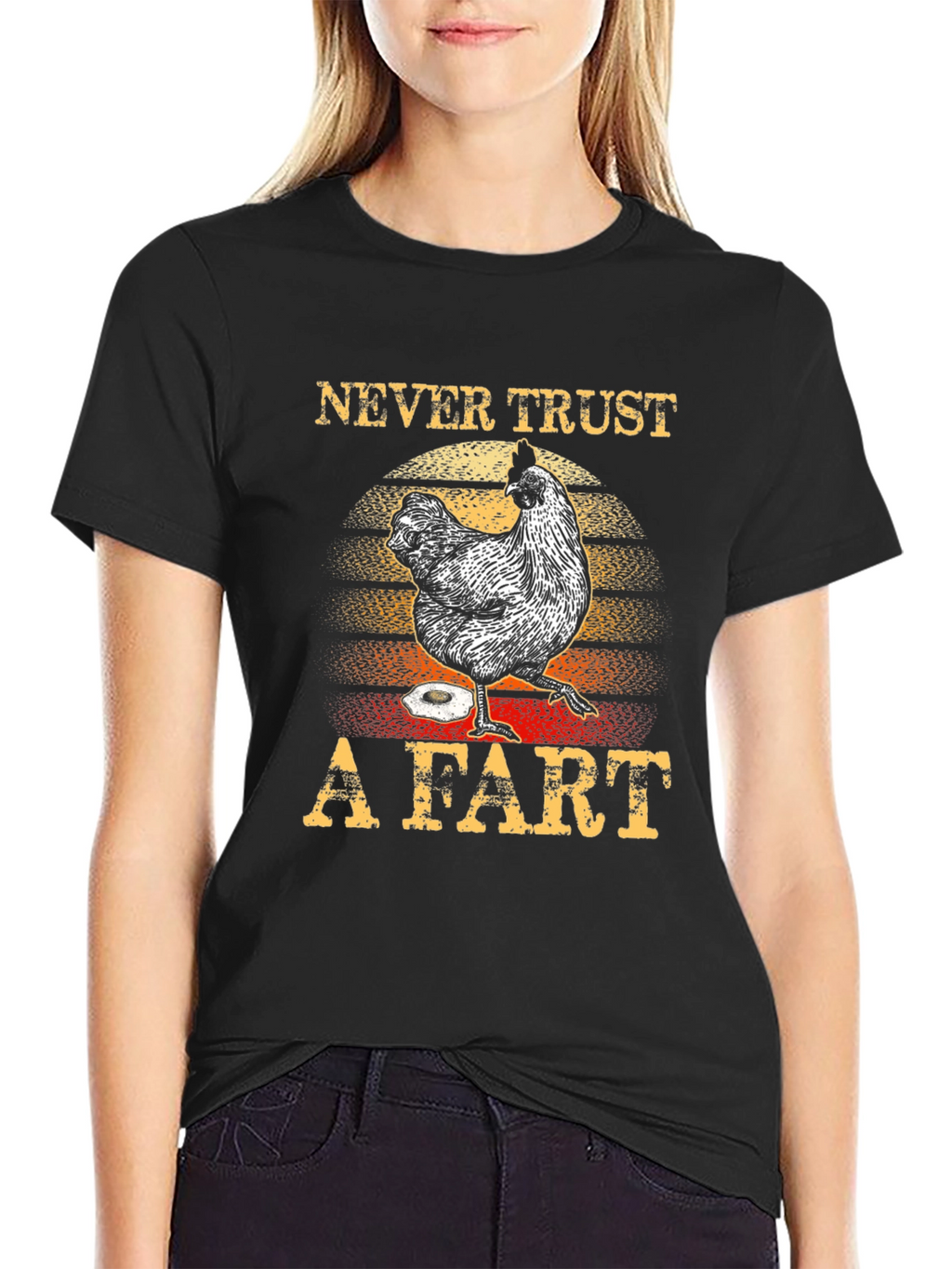 Funny Chicken Fart Graphic T-Shirt