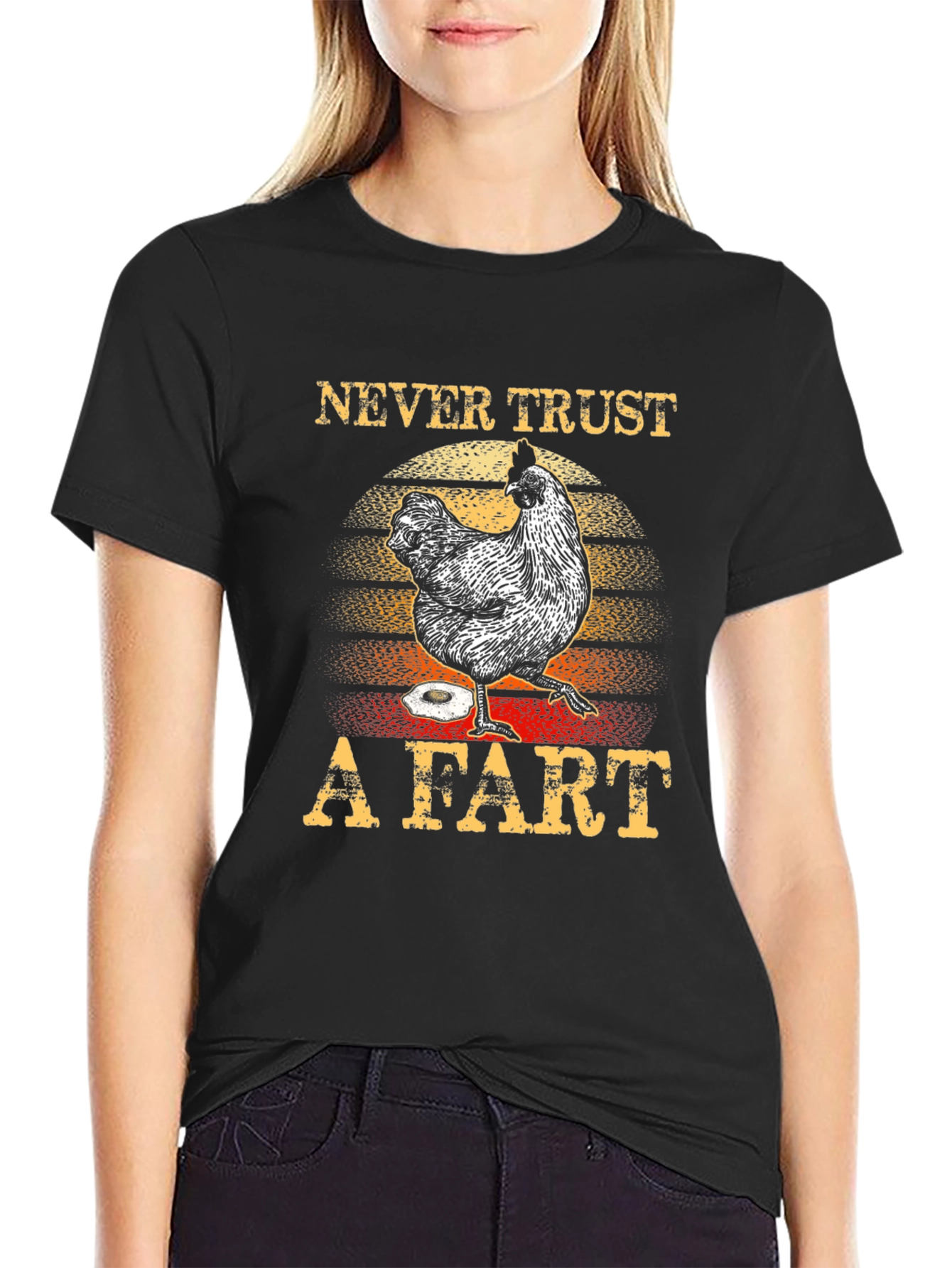 Funny Chicken Fart Graphic T-Shirt