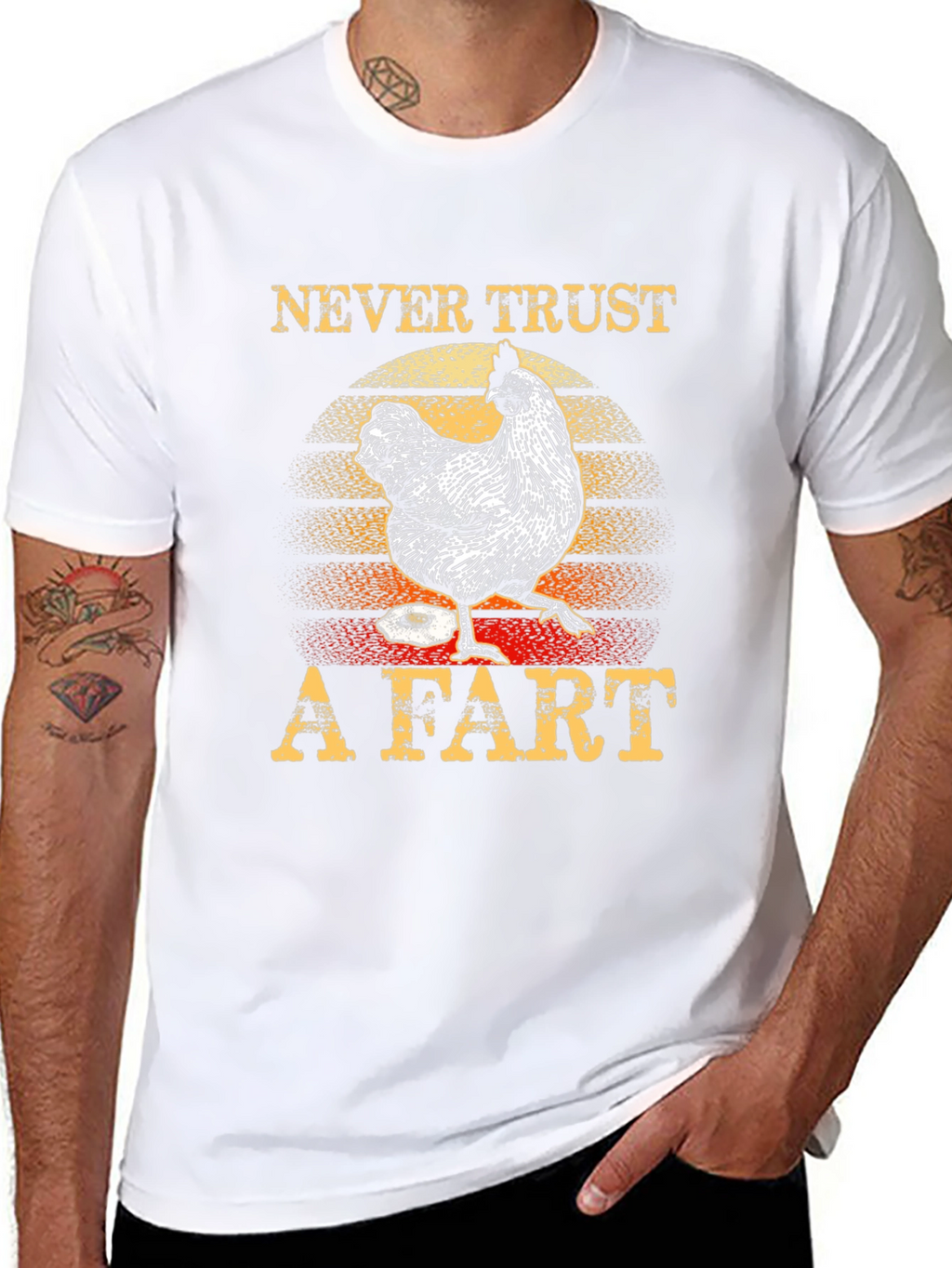 Funny Chicken Fart Graphic T-Shirt