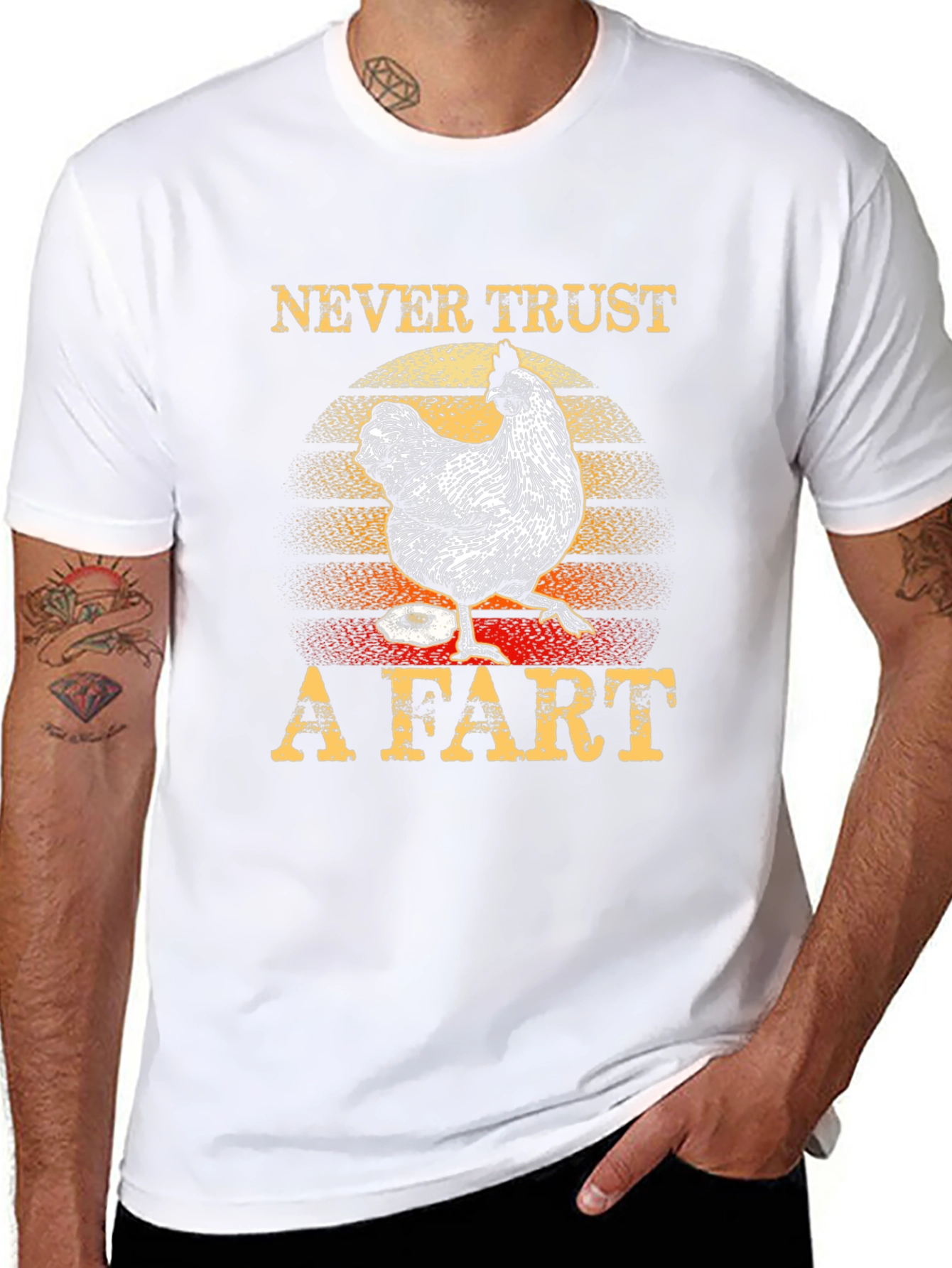 Funny Chicken Fart Graphic T-Shirt