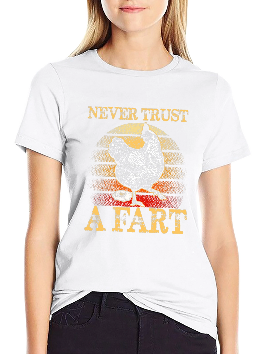 Funny Chicken Fart Graphic T-Shirt