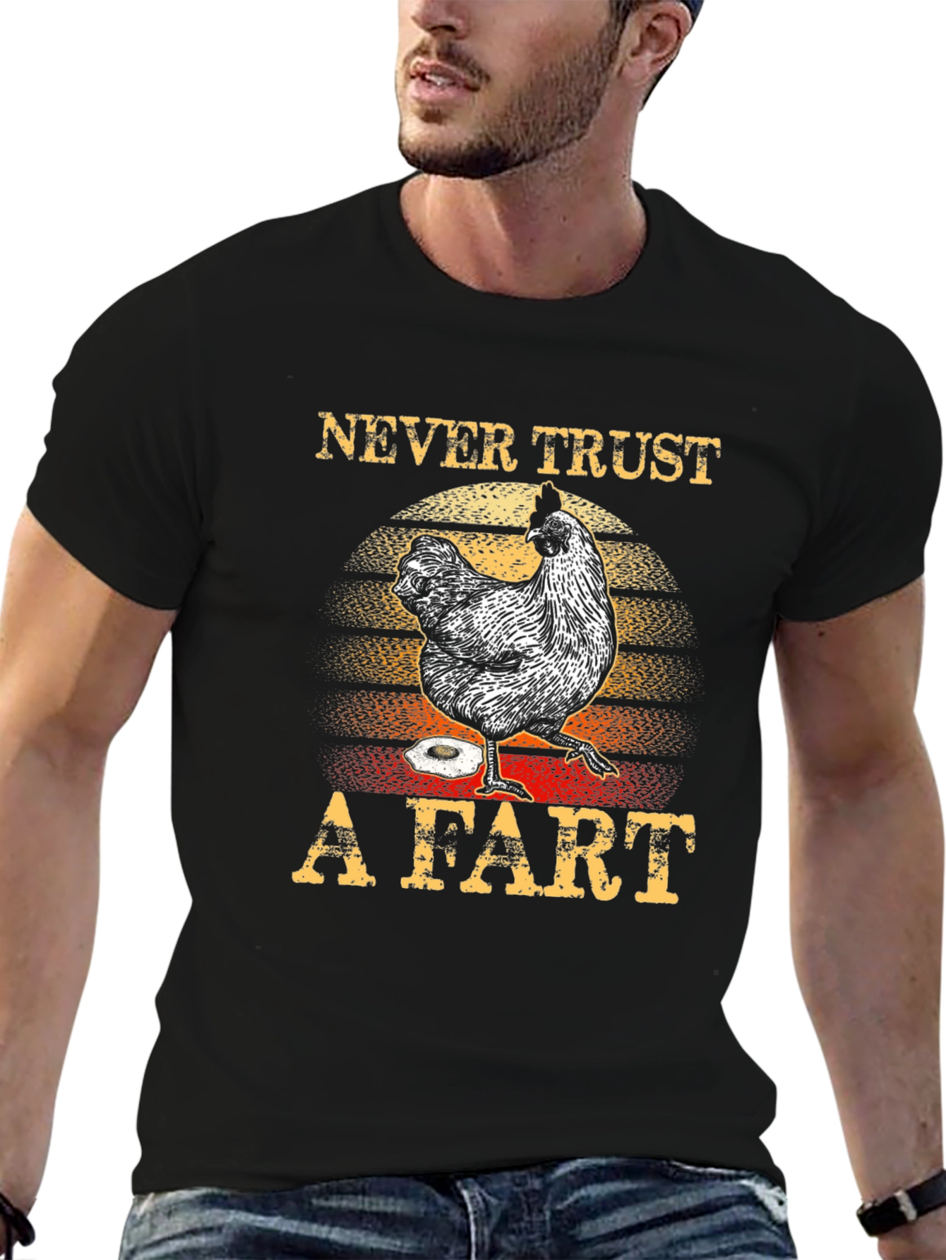Funny Chicken Fart Graphic T-Shirt