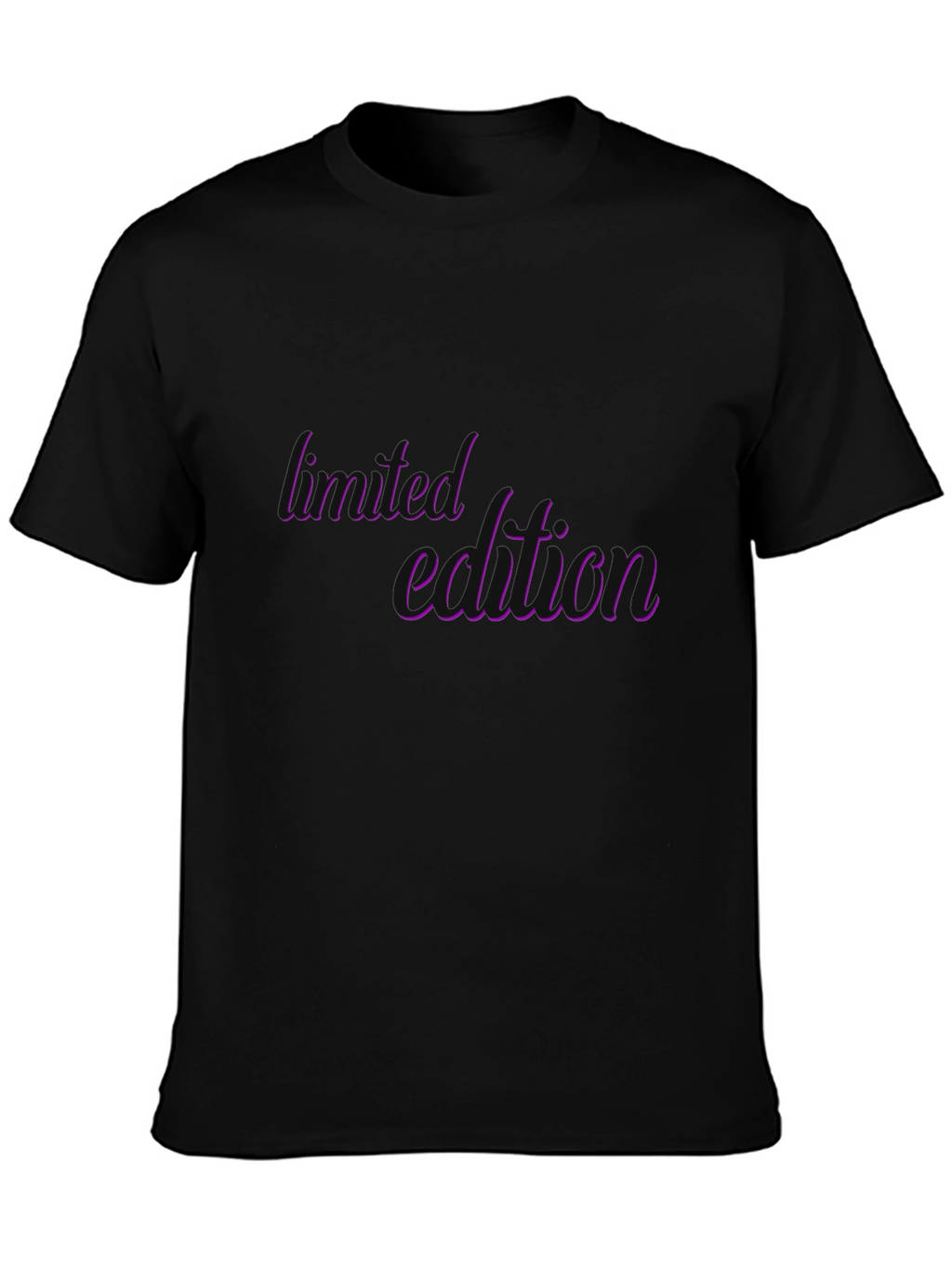 Limited Edition Purple Script Black T-Shirt