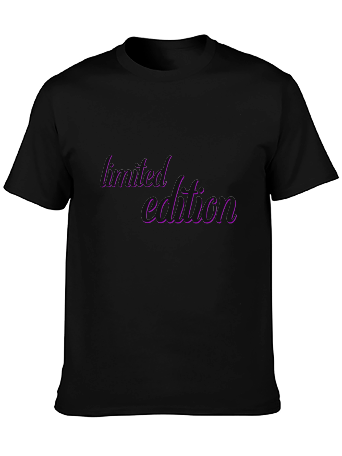 Limited Edition Purple Script Black T-Shirt
