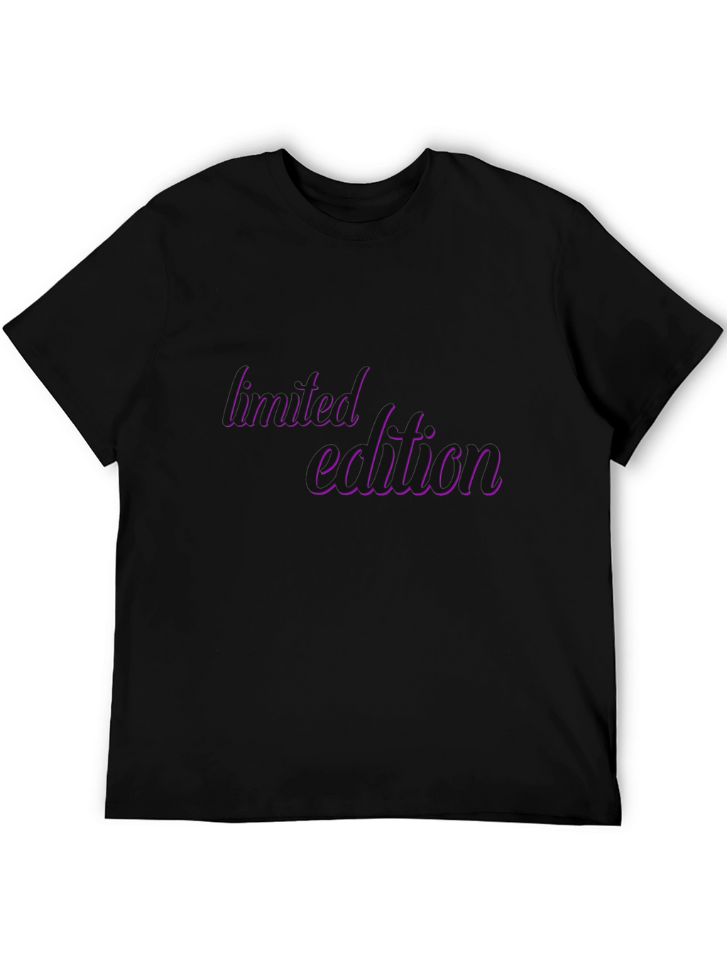 Limited Edition Purple Script Black T-Shirt