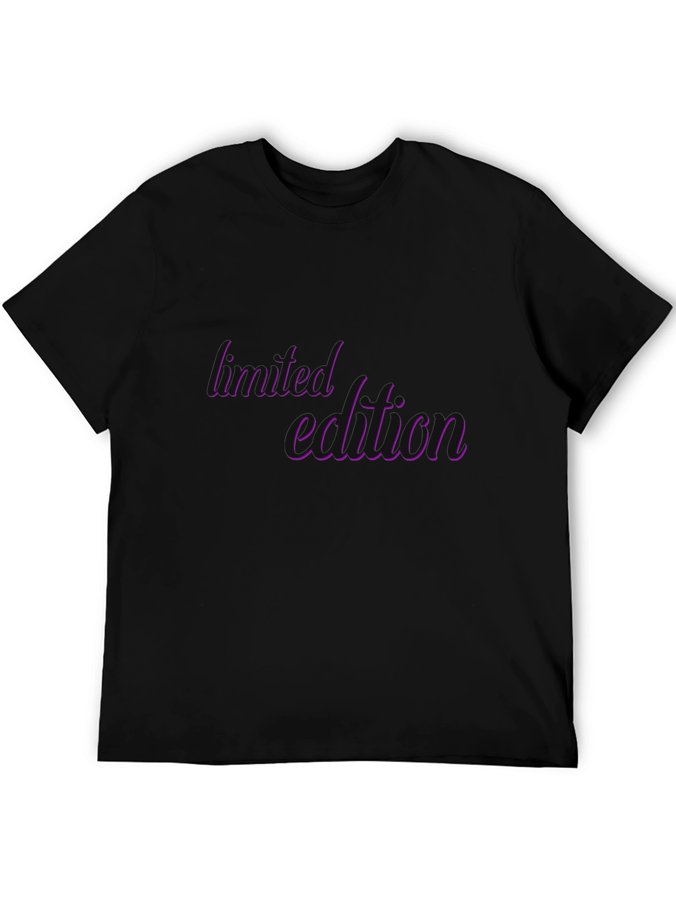 Limited Edition Purple Script Black T-Shirt