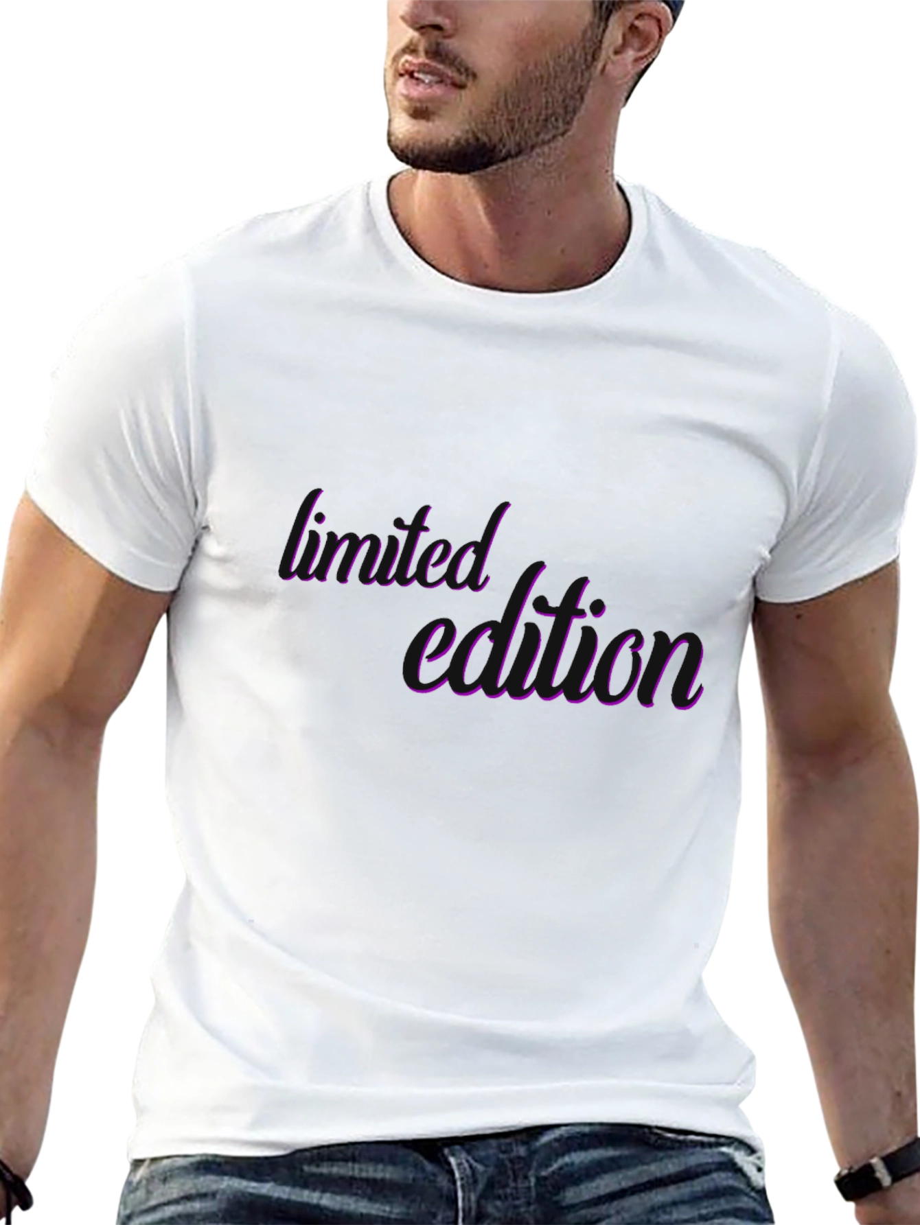 Limited Edition Purple Script Black T-Shirt