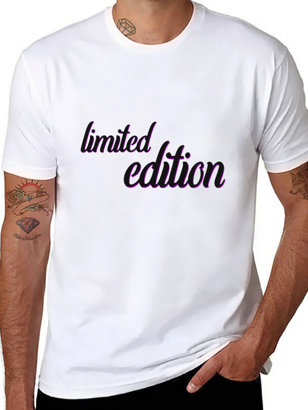 Limited Edition Purple Script Black T-Shirt