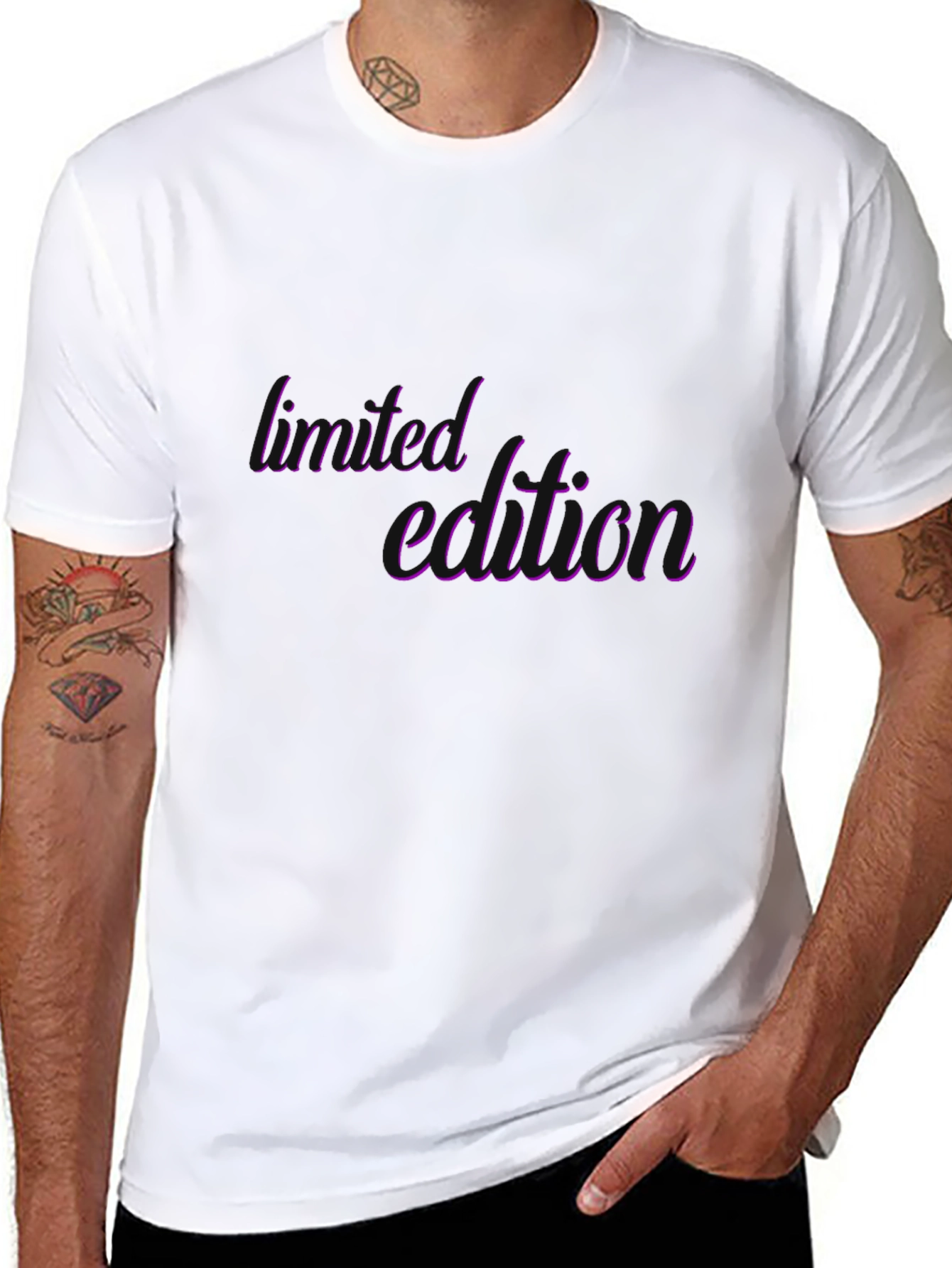 Limited Edition Purple Script Black T-Shirt