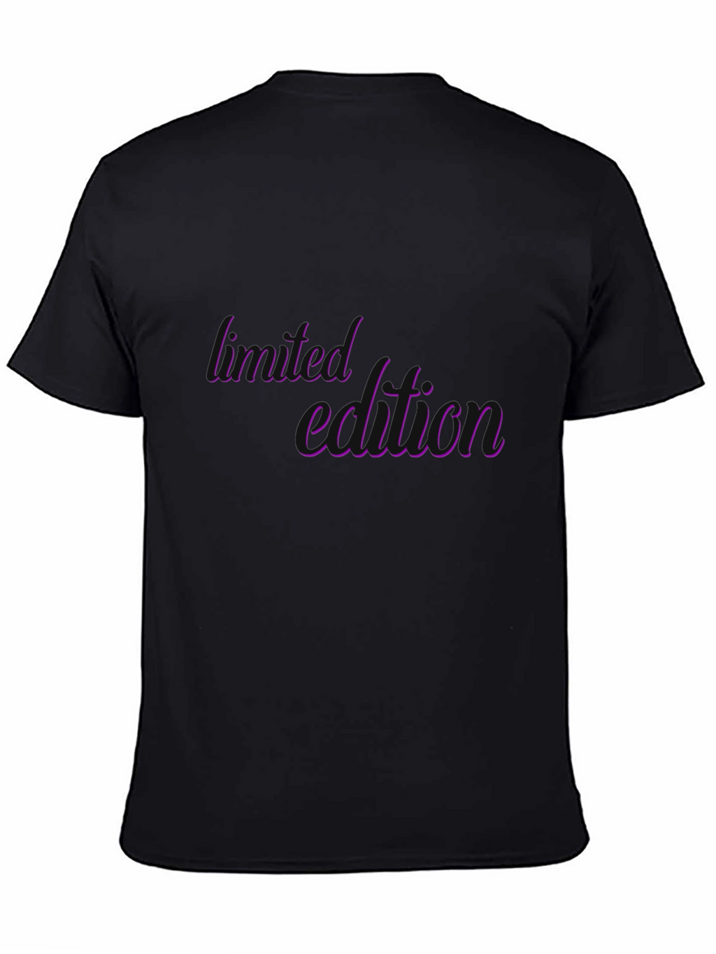 Limited Edition Purple Script Black T-Shirt
