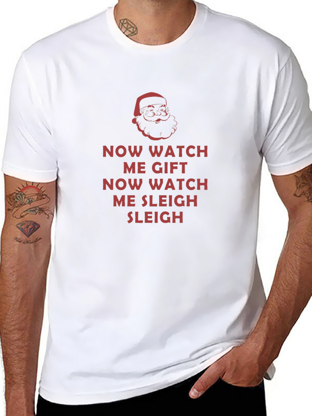 Now Watch Me Gift Sleigh Christmas T-Shirt