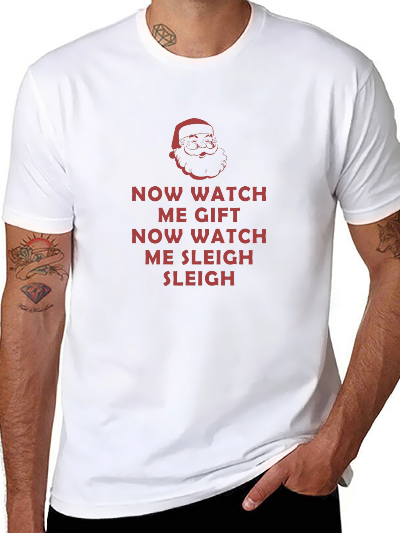 Now Watch Me Gift Sleigh Christmas T-Shirt