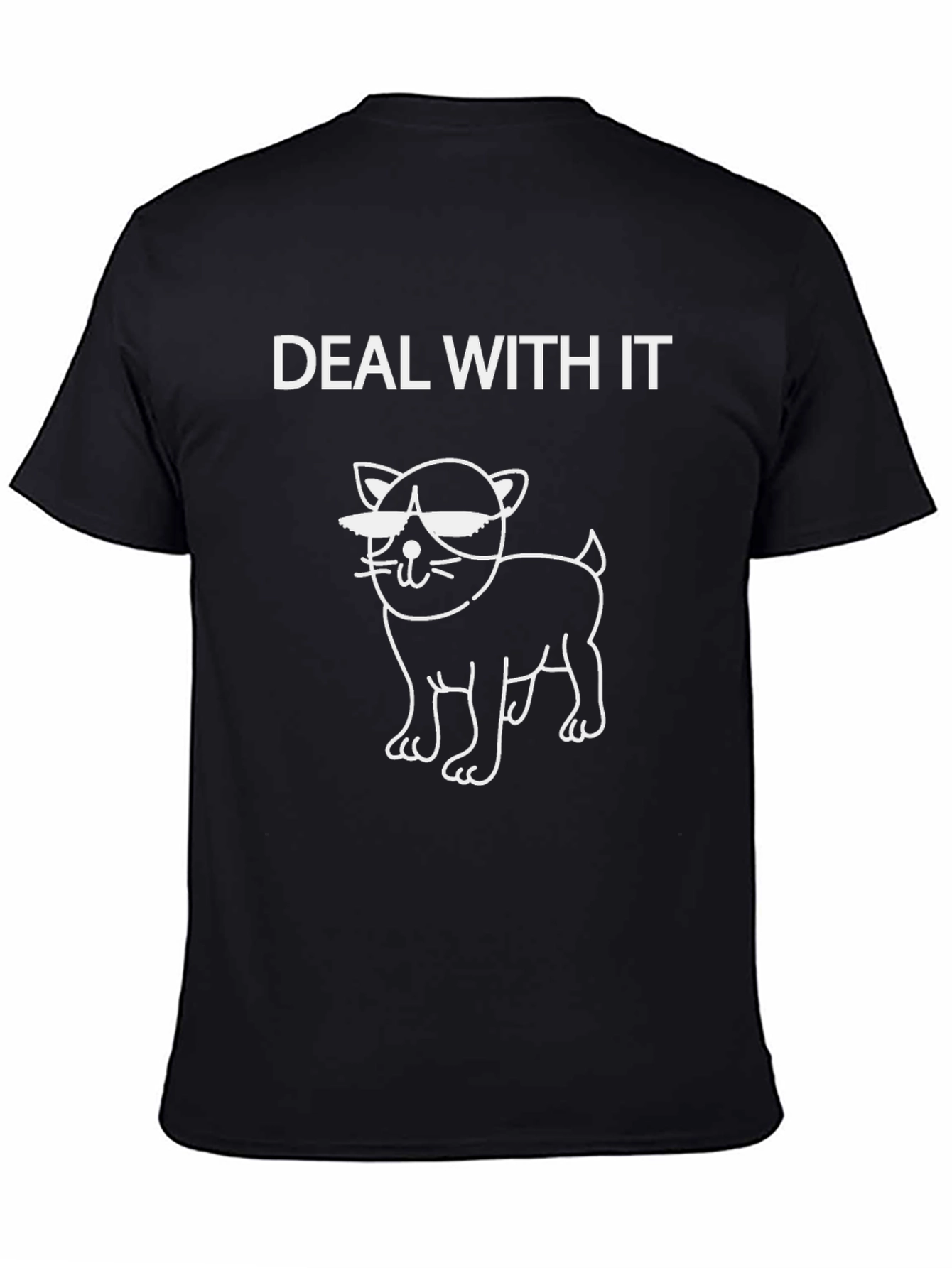 Deal With It Cat T-Shirt - Funny Graphic Tee