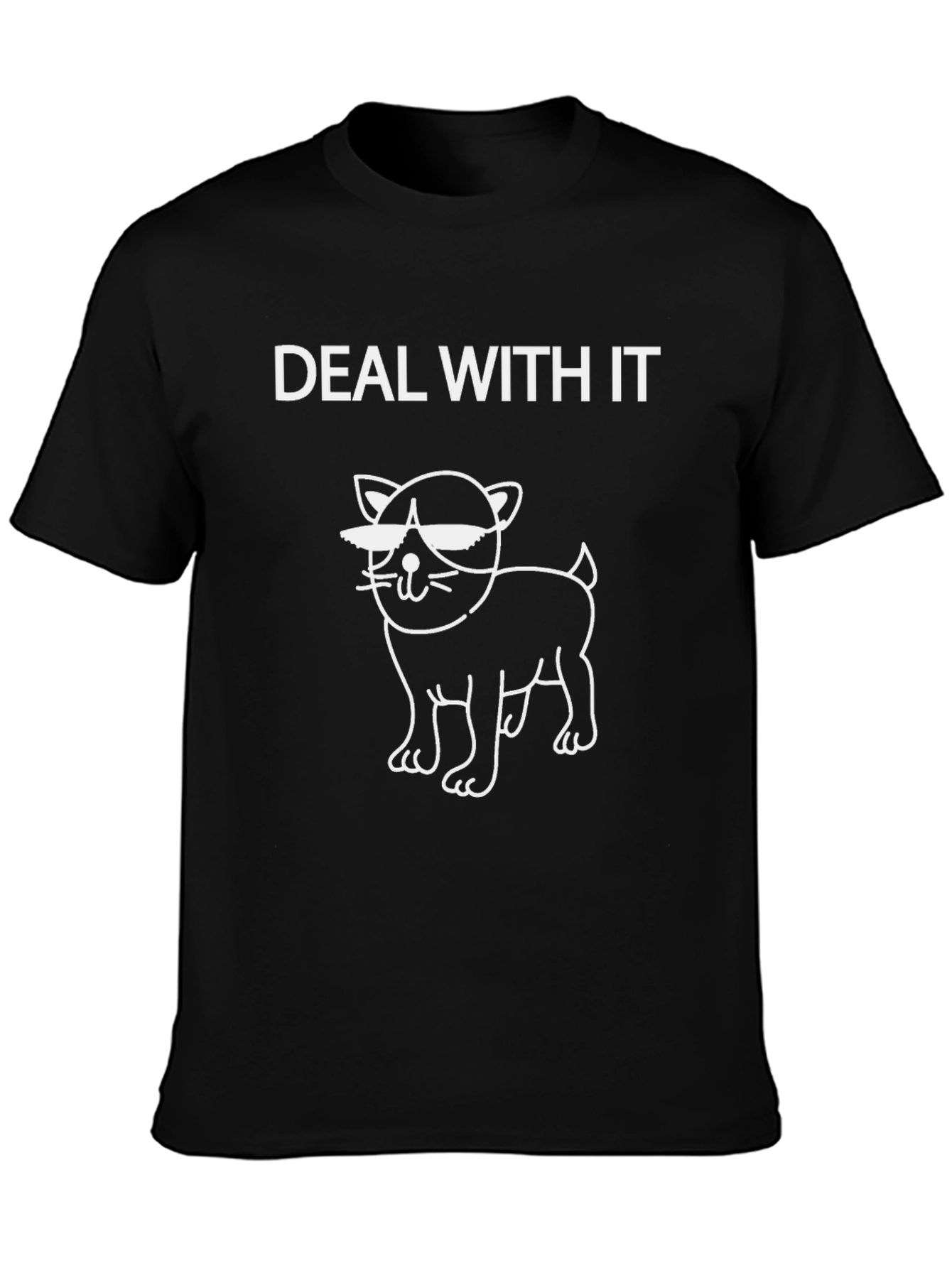 Deal With It Cat T-Shirt - Funny Graphic Tee