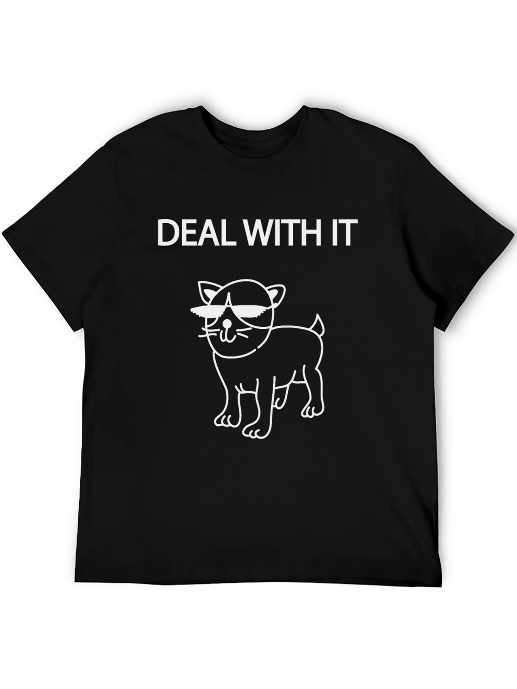Deal With It Cat T-Shirt - Funny Graphic Tee
