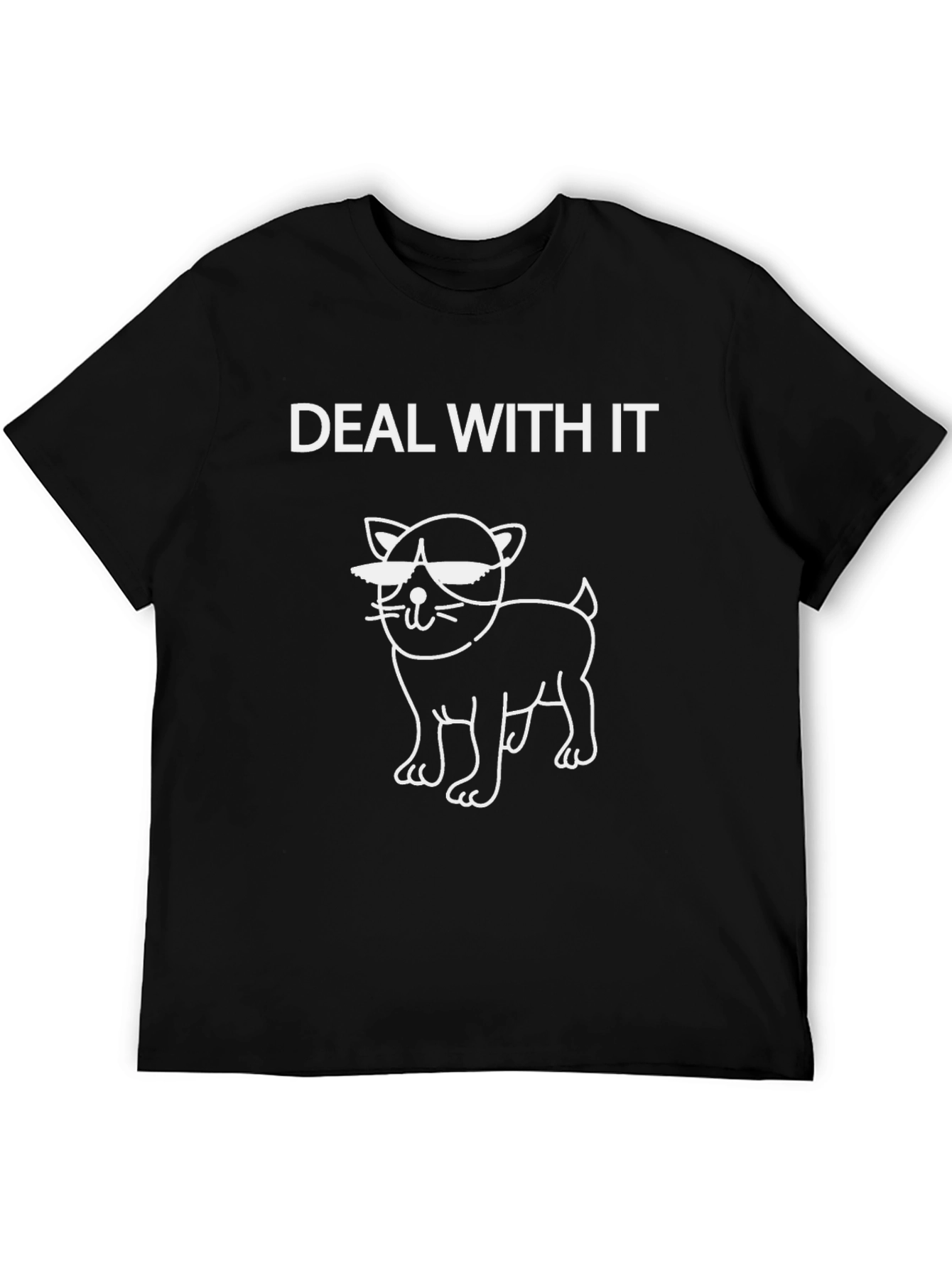 Deal With It Cat T-Shirt - Funny Graphic Tee