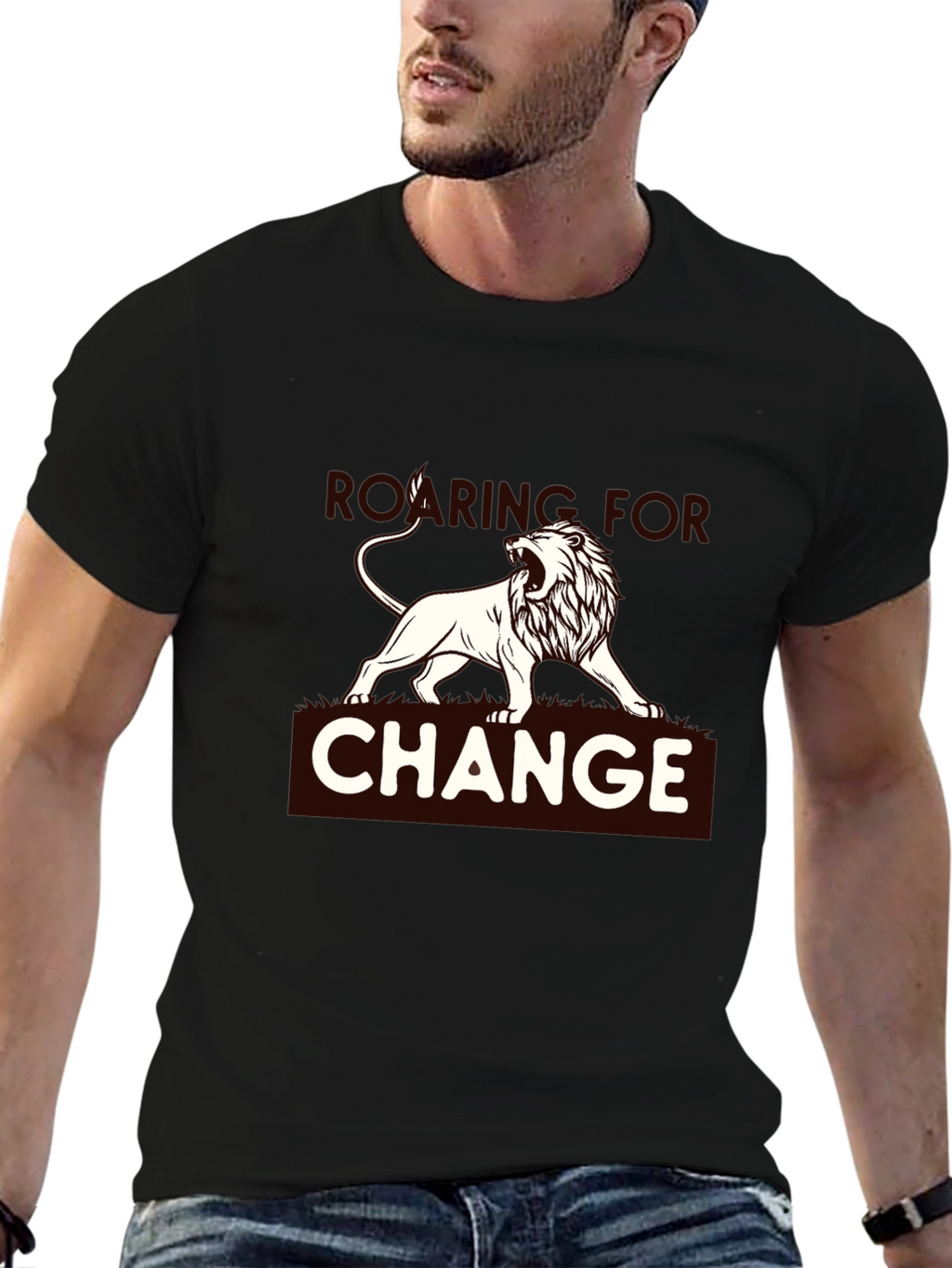 Roaring for Change Graphic Tee - Black