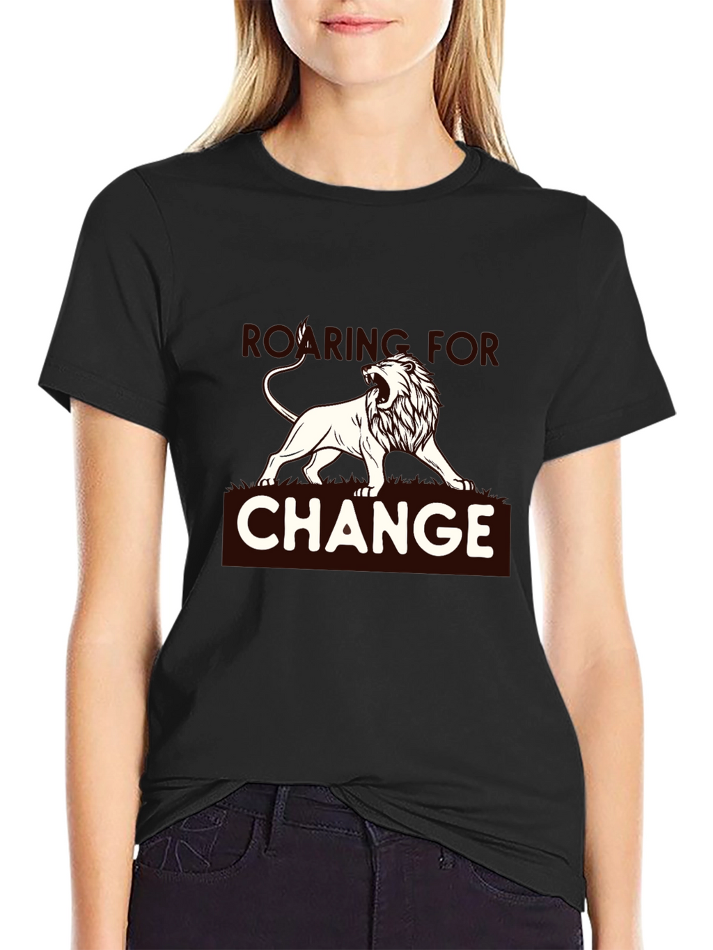 Roaring for Change Graphic Tee - Black