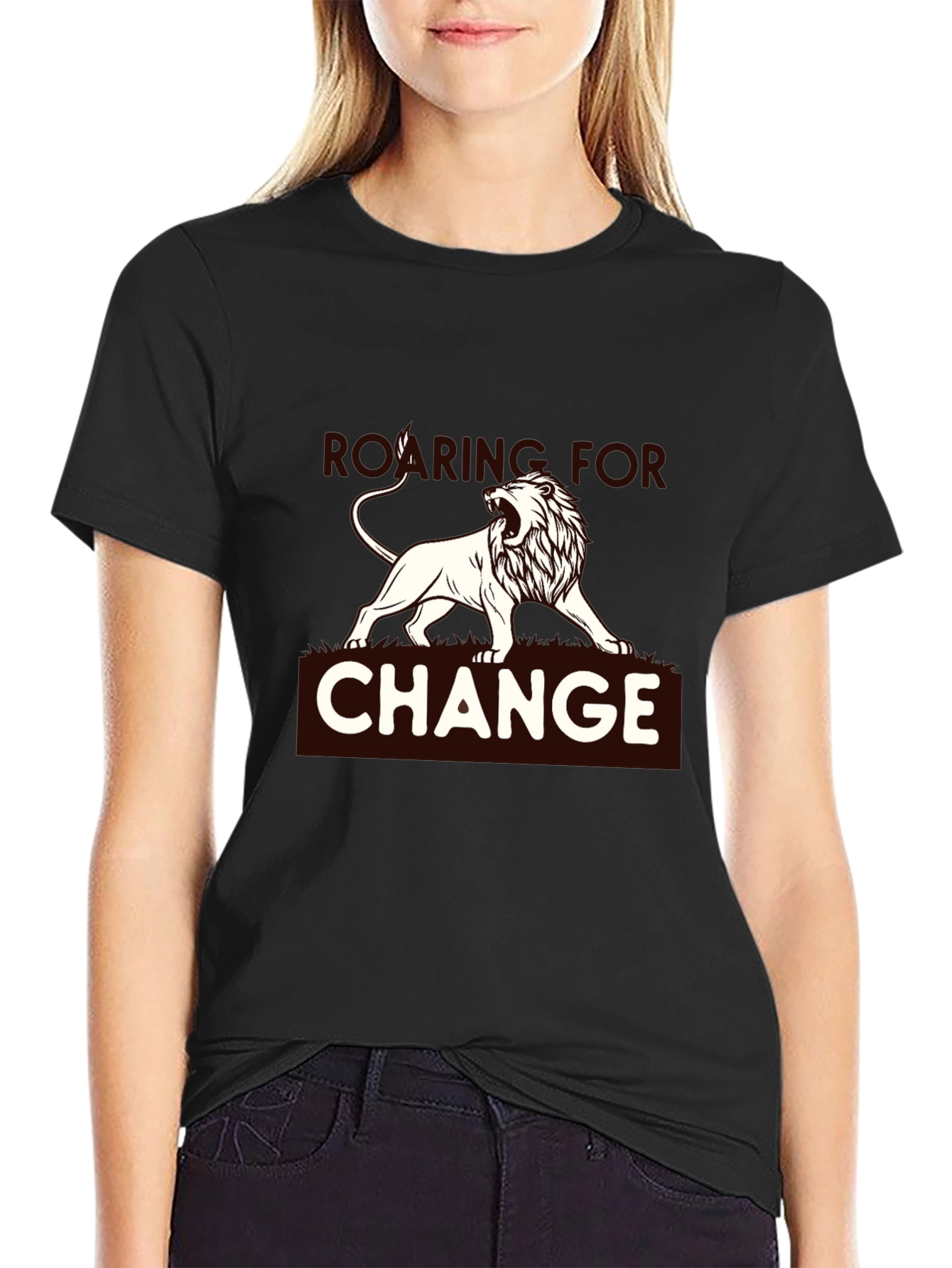 Roaring for Change Graphic Tee - Black