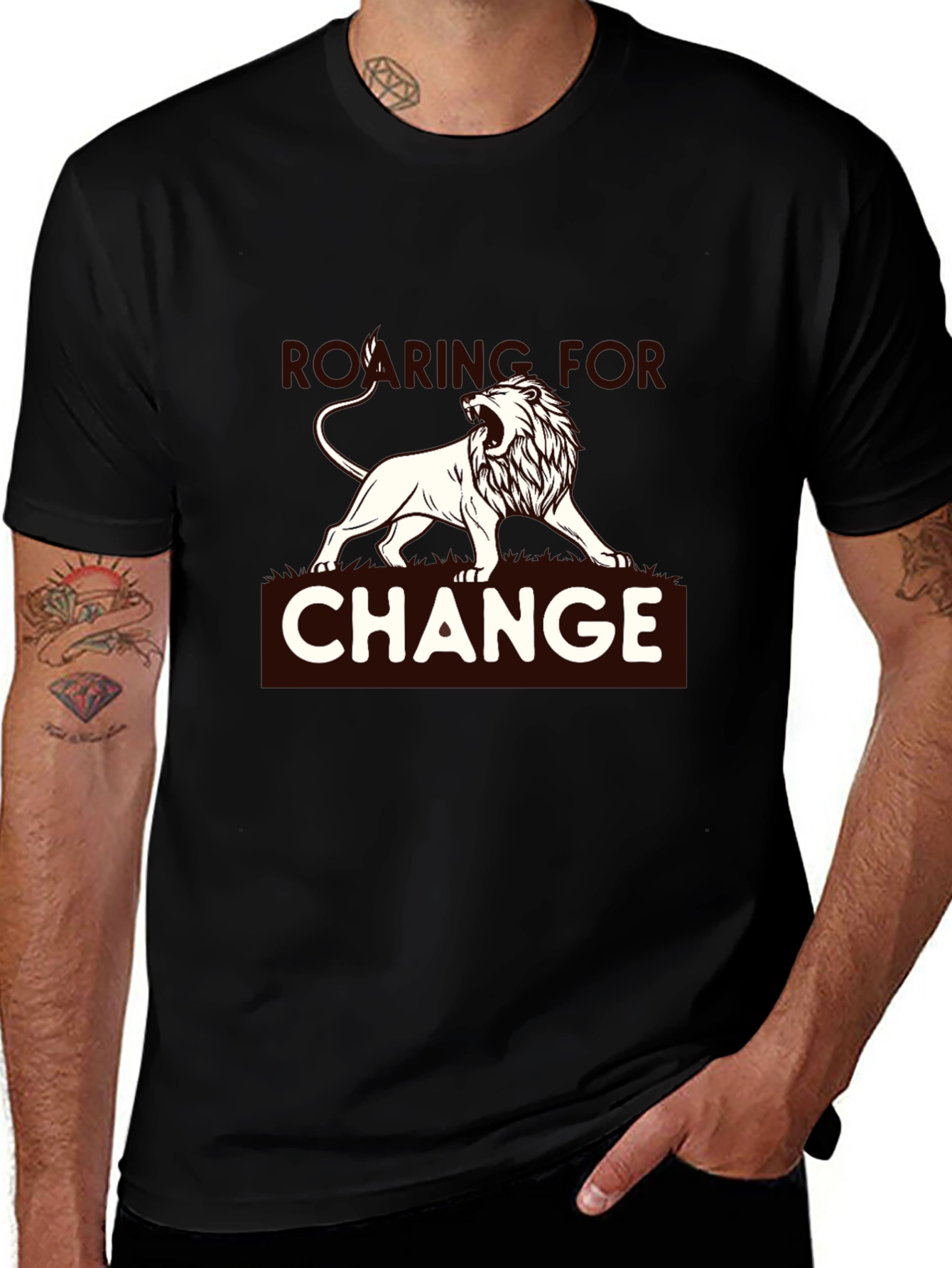 Roaring for Change Graphic Tee - Black