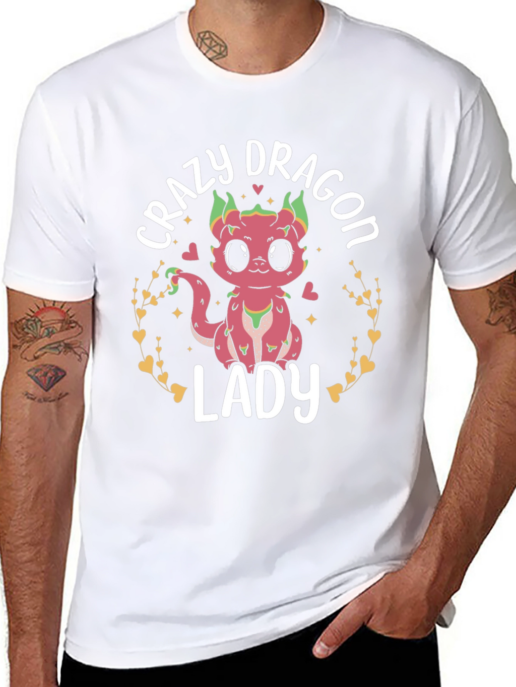 Crazy Dragon Lady T-Shirt Cute Graphic Tee