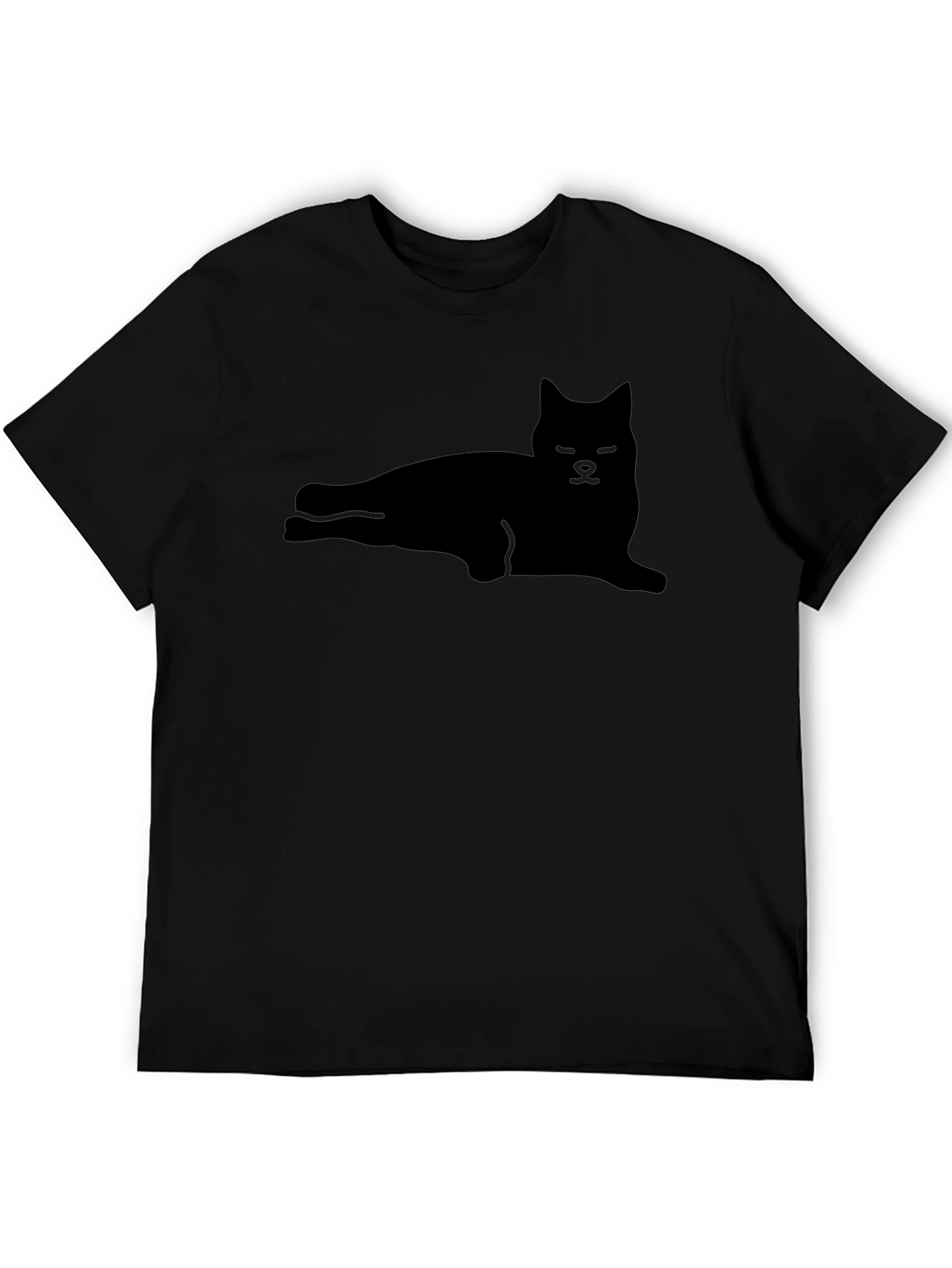 Cool Cat Silhouette Black T-Shirt