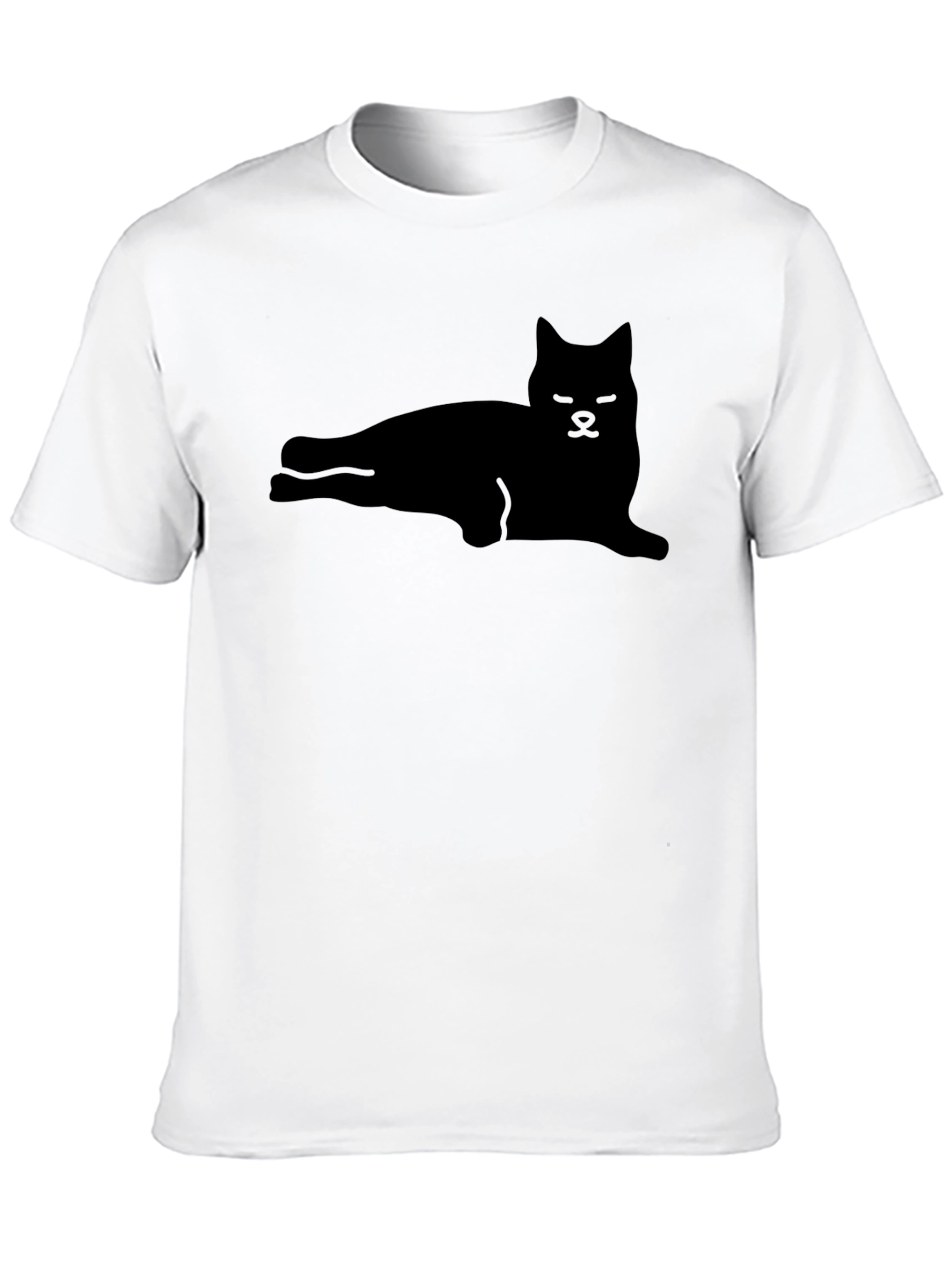 Cool Cat Silhouette Black T-Shirt