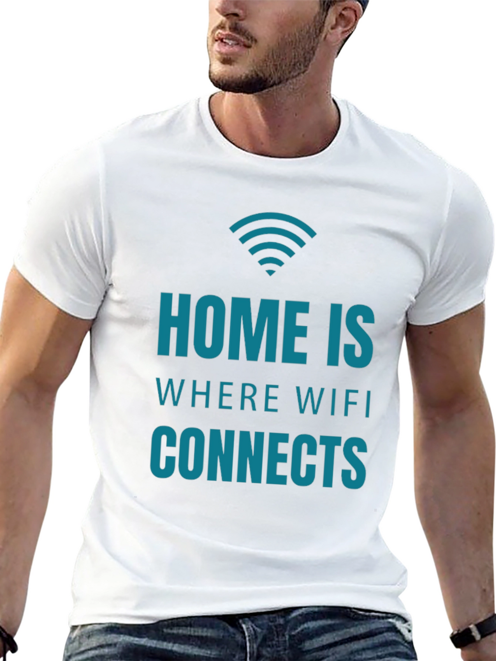 Home is Where the WiFi Connects T-Shirt
