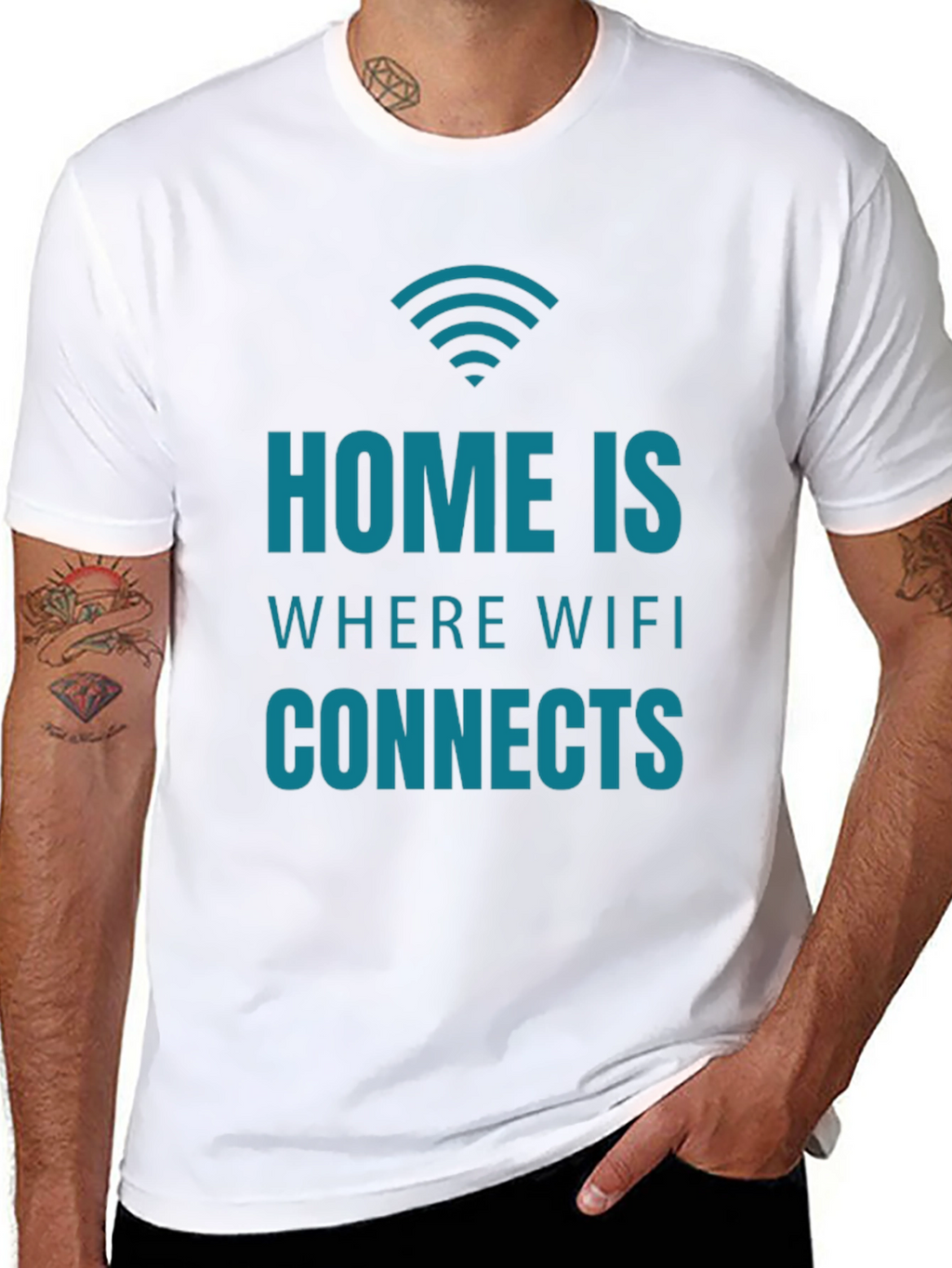 Home is Where the WiFi Connects T-Shirt