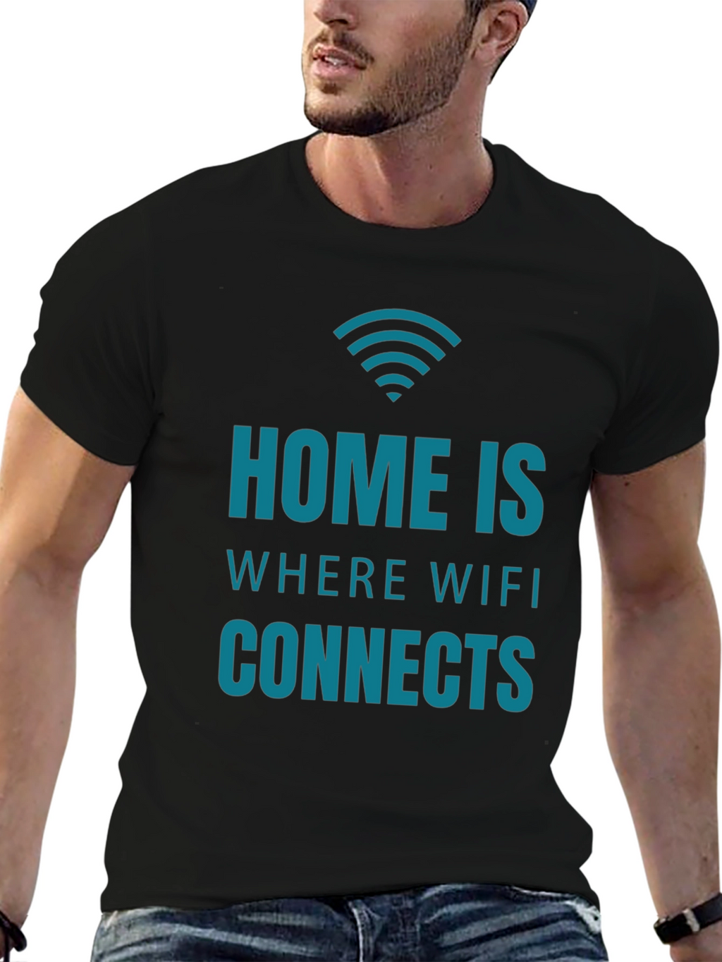 Home is Where the WiFi Connects T-Shirt
