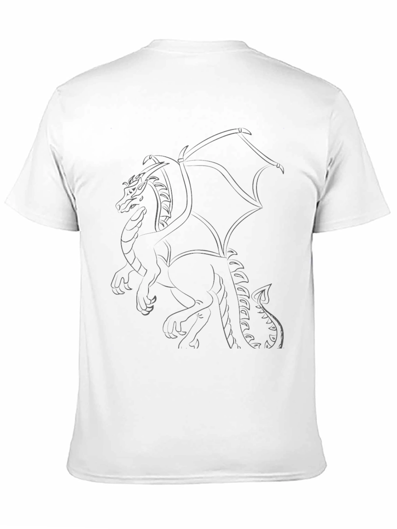 Black Dragon Outline Graphic T-Shirt