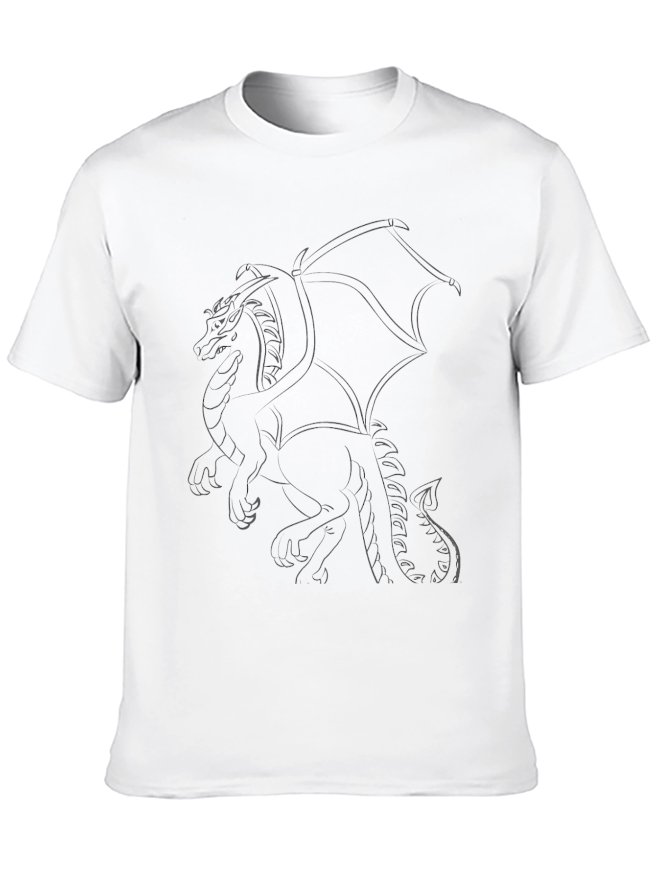 Black Dragon Outline Graphic T-Shirt