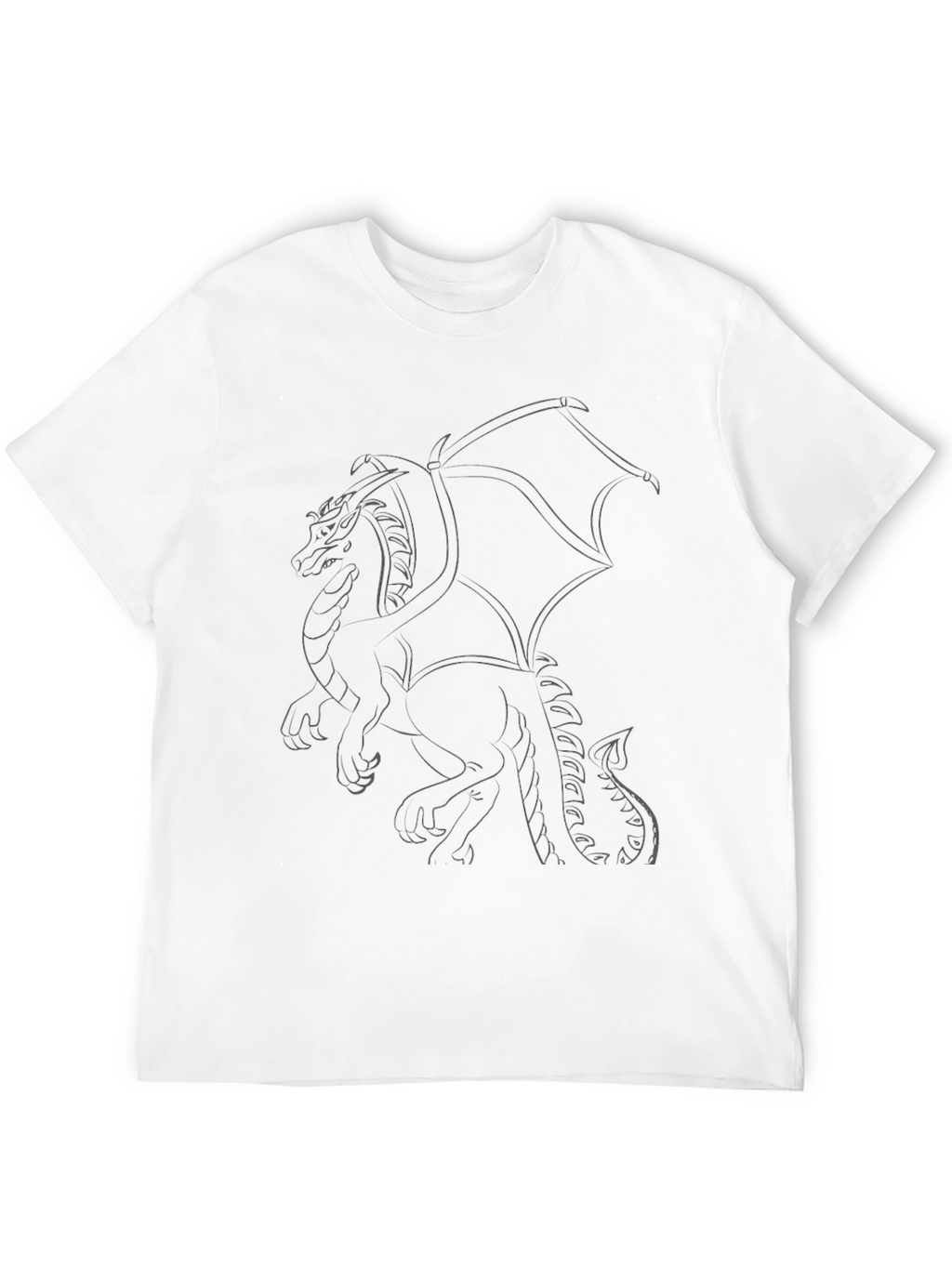 Black Dragon Outline Graphic T-Shirt